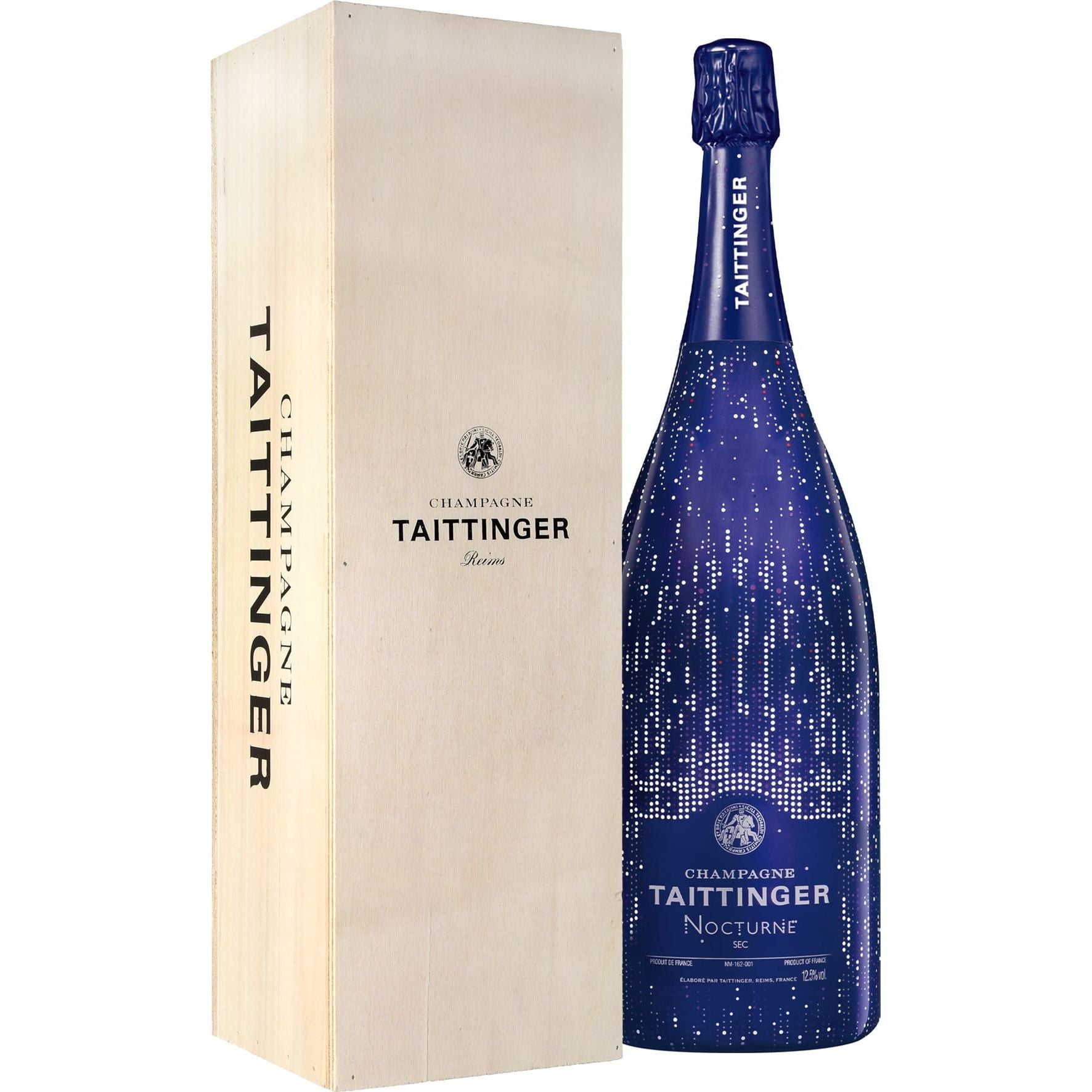 Taittinger Nocturne Sec City Lights Blanc Jeroboam Doppel-Magnum 3L in Holzkiste