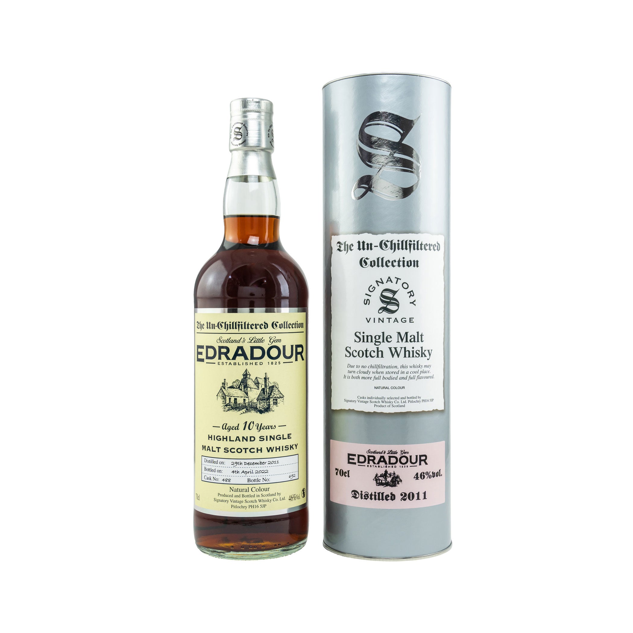 Edradour 2011/2022 - 10 Year Old Single Cask #488 The Un-Chillfiltered Collection - Signatory