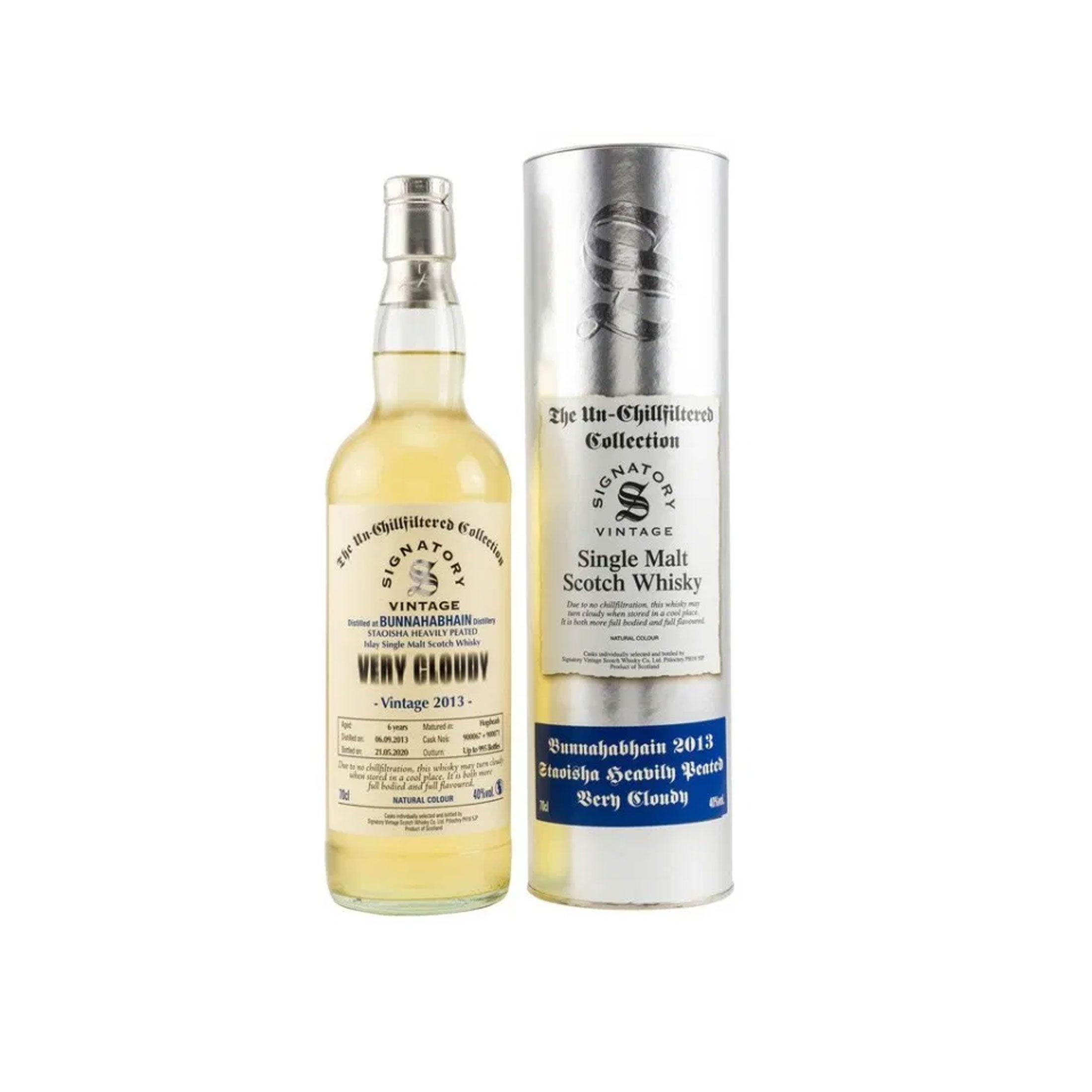 Bunnahabhain Staoisha Very Cloudy 2013/2020 Sig un-chill #900067+900071