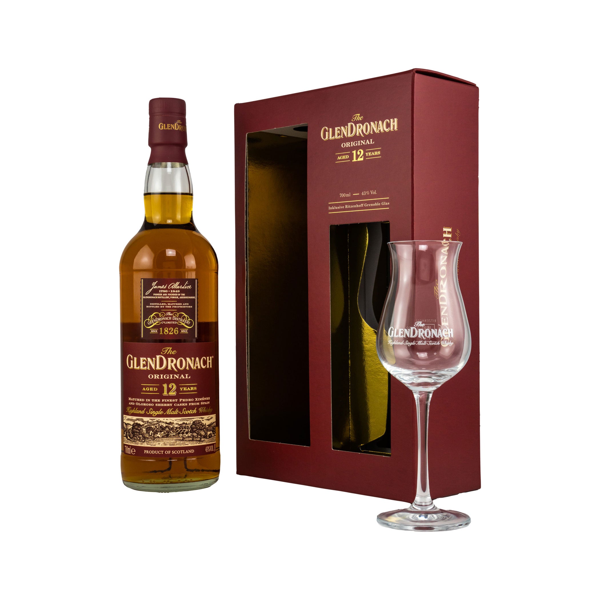 Glendronach 12 Year Old - Gift Box with Glass