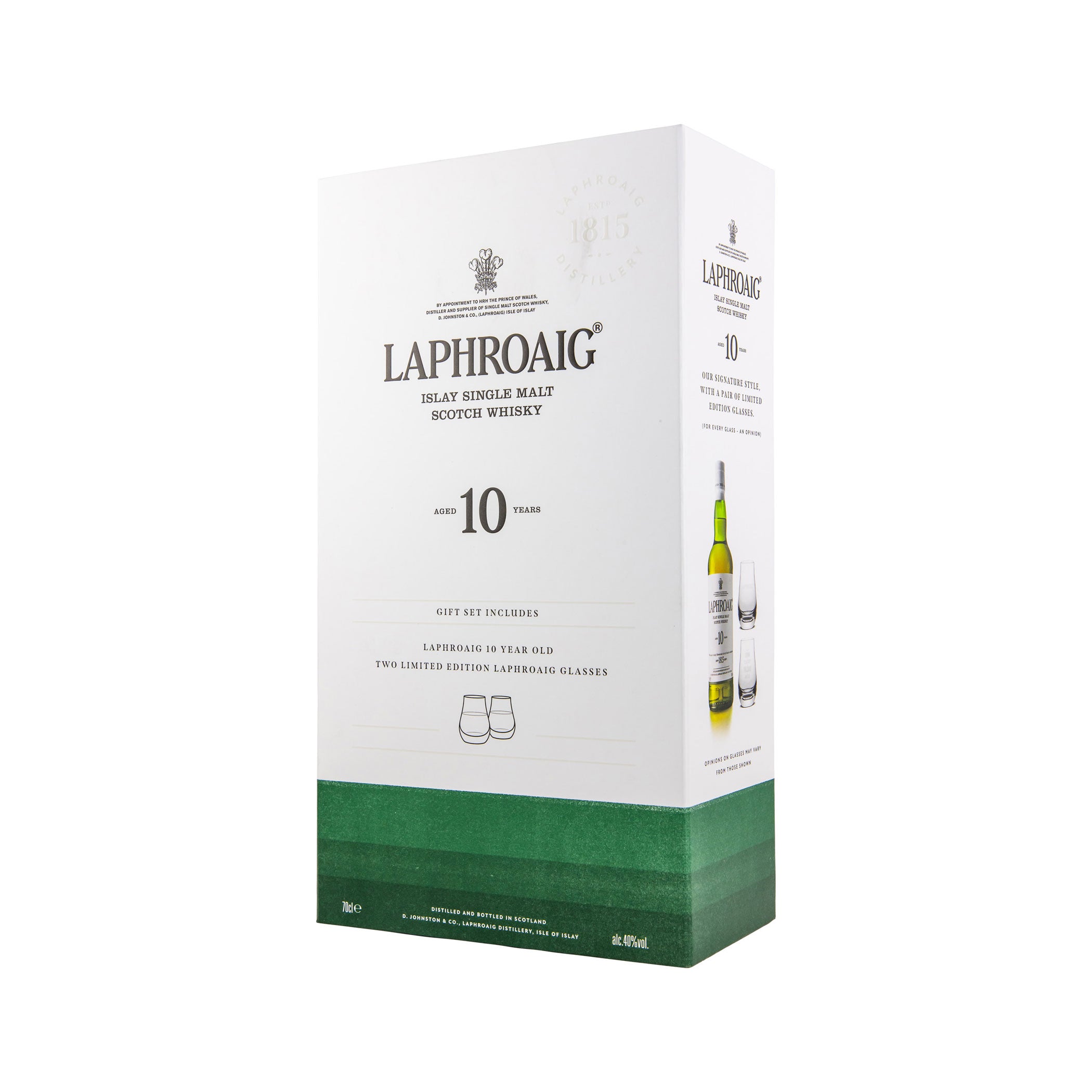 Laphroaig 10 Year Old Gift Box with 2 Glasses