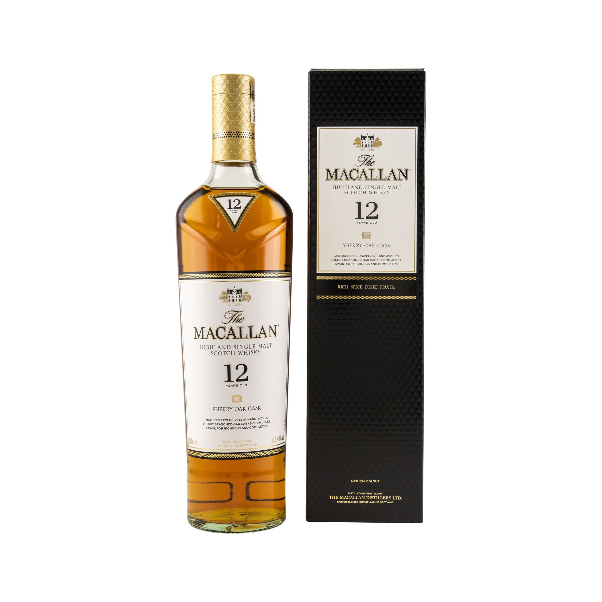 Macallan 12 Years Old - Sherry Cask - Speyside - Highland Single Malt Scotch Whisky