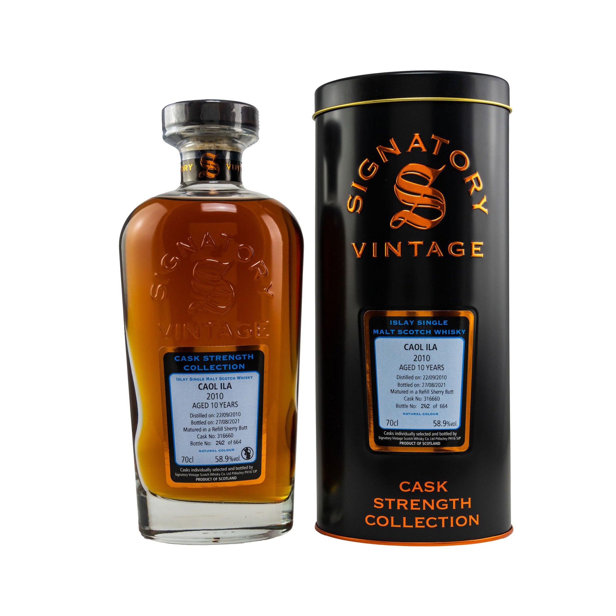 Caol Ila 2010/2021 10 Years Signatory Cask Strength #316660