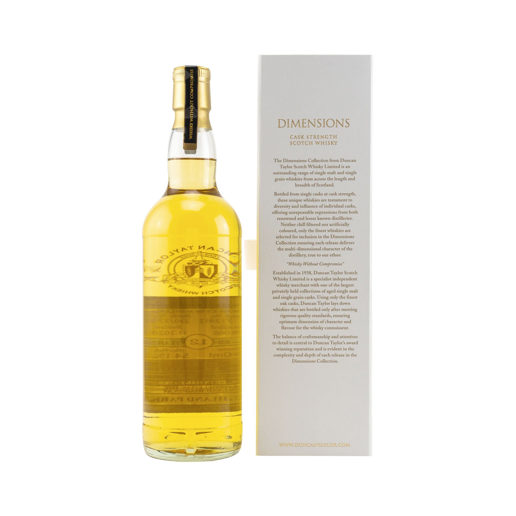 Highland Park 2008/2020 - 12 Years Old - #501712812 - Dimensions (Duncan Taylor)