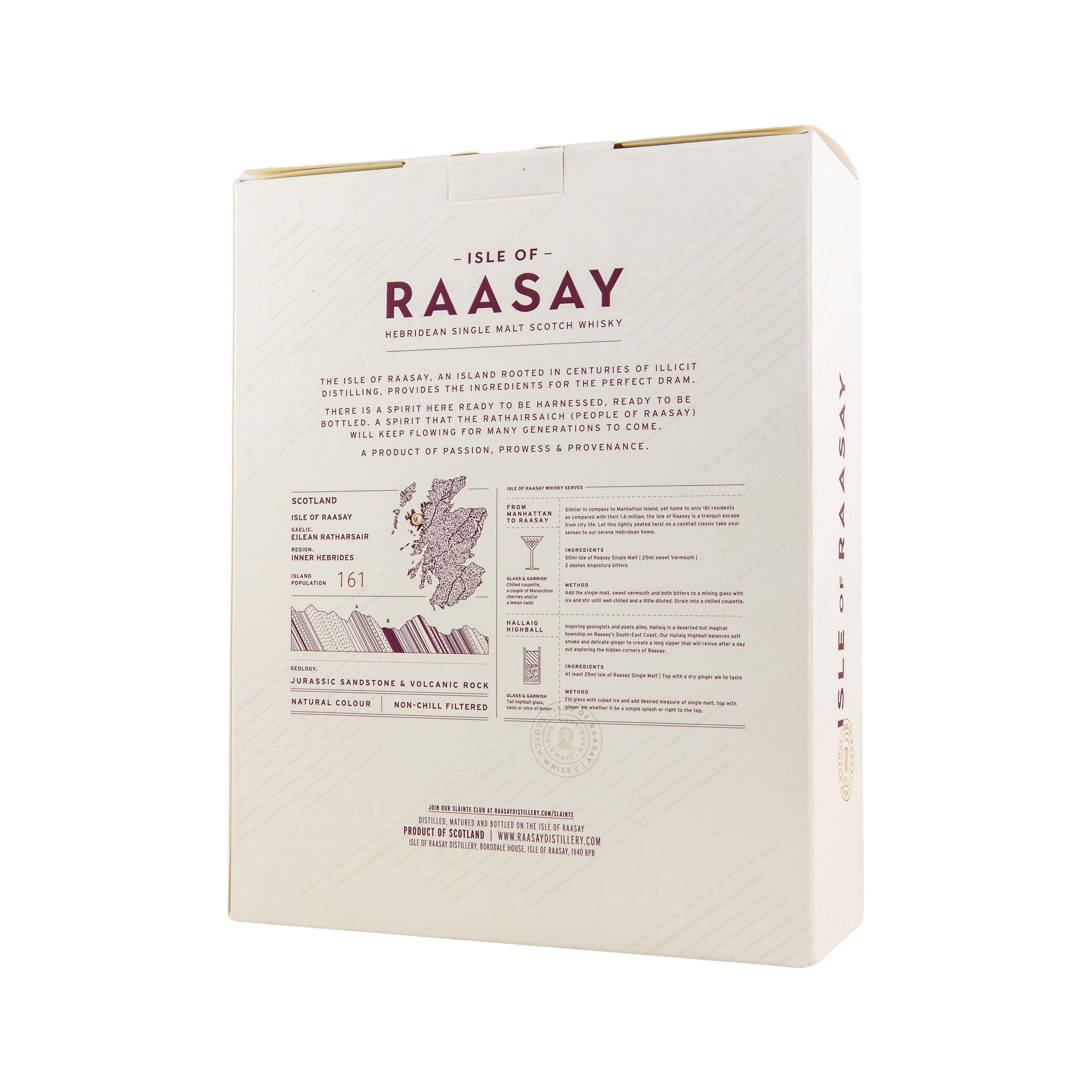 Isle of Raasay Single Malt Scotch Whisky - Batch R-02.1 with 2 Glencairn Glasses