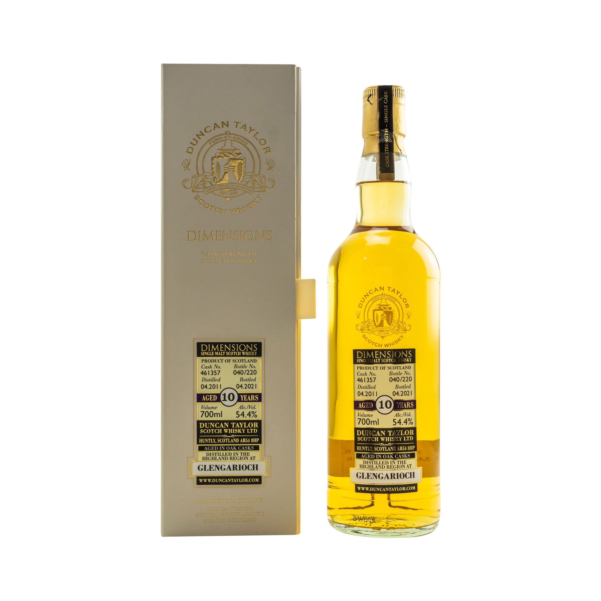 Glengarioch 2011/2021 - 10 Years Old #461357 - Dimensions (Duncan Taylor)