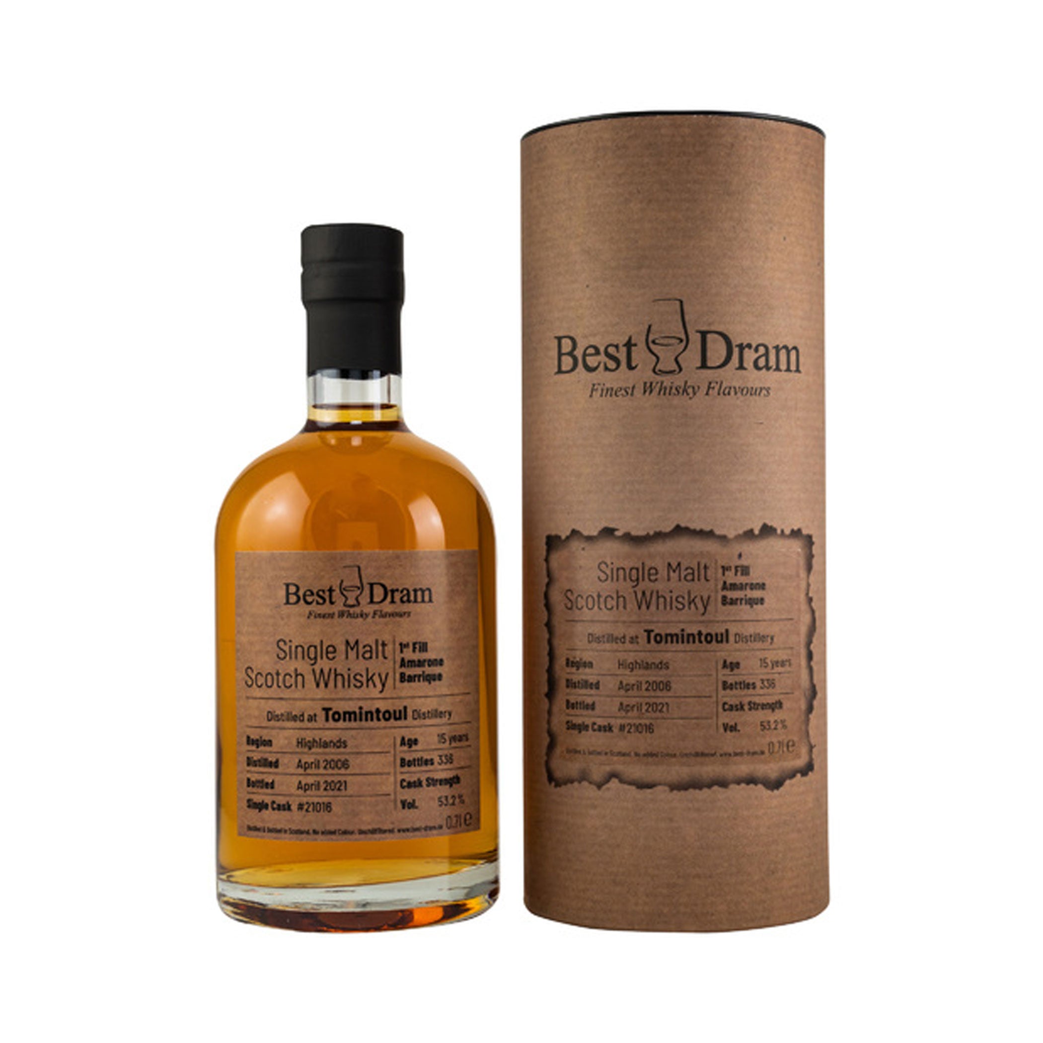 Tomintoul 2006/2021 - 15 Years Old - #21016 - Best Dram -