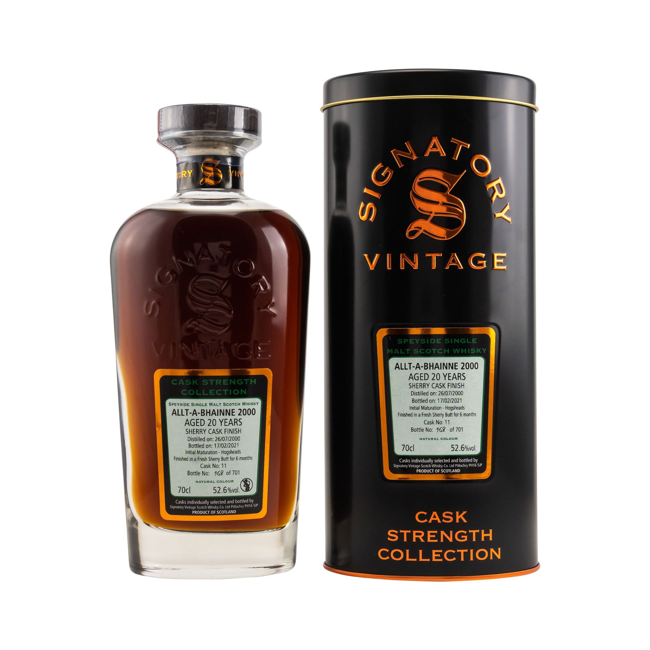 Allt-A-Bhainne 2000/2021, 20 Years Old, Sig CS - Cask No. 11
