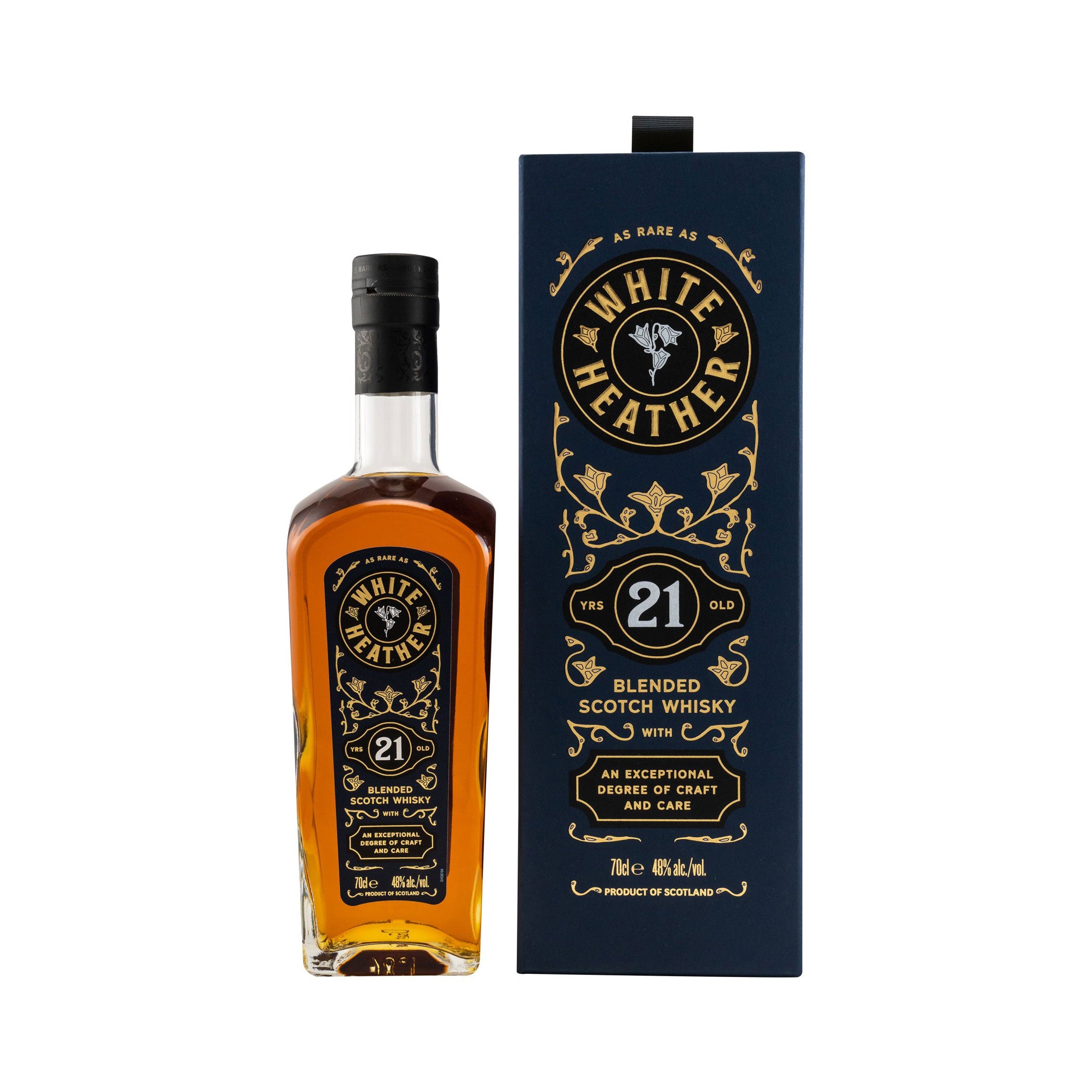 White Heather 21 Year Old Blended Scotch Whisky by Billy Walker