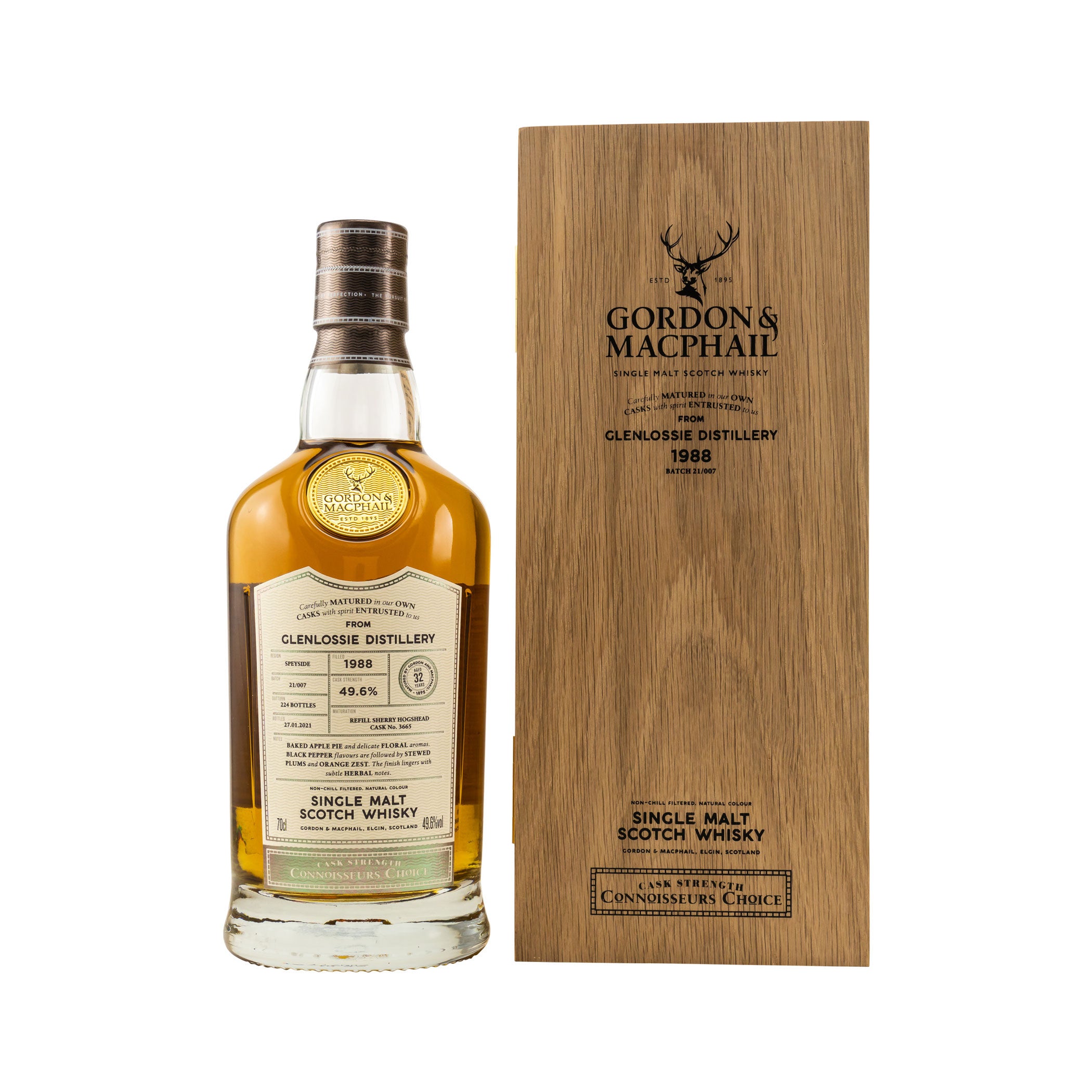Glenlossie 1988/2021 G&M Gordon & MacPhail Connoisseurs Choice in Wooden Box