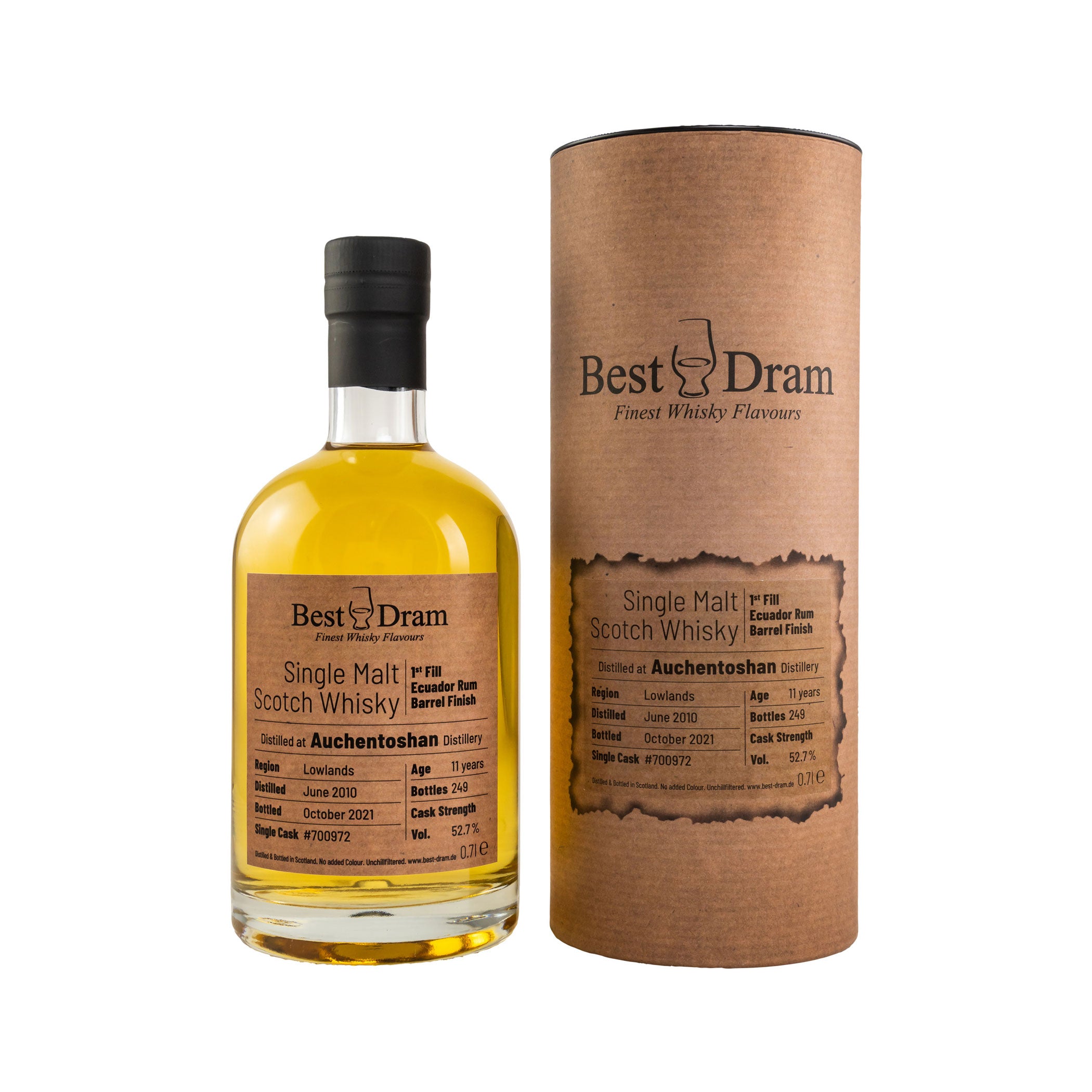 Auchentoshan 2010/2021 - 11 Years - 1st Fill Rum Barrel #700972 - Best Dram