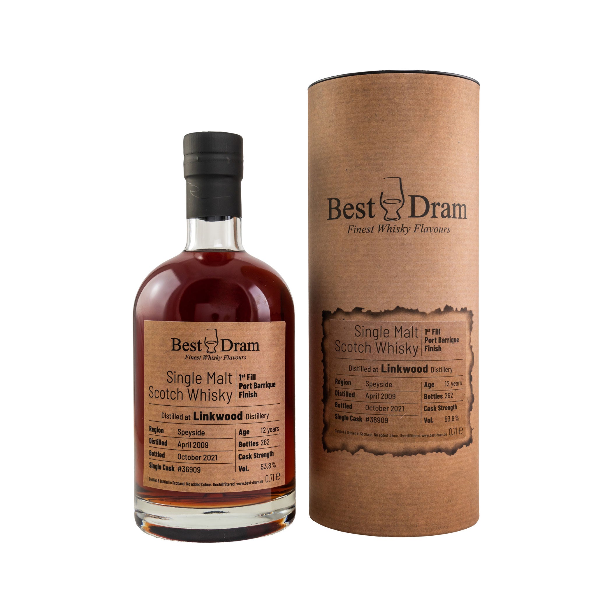 Linkwood 2009/2021 - 12 Years Old - 1st Fill Ruby Port #36909 - BestDram