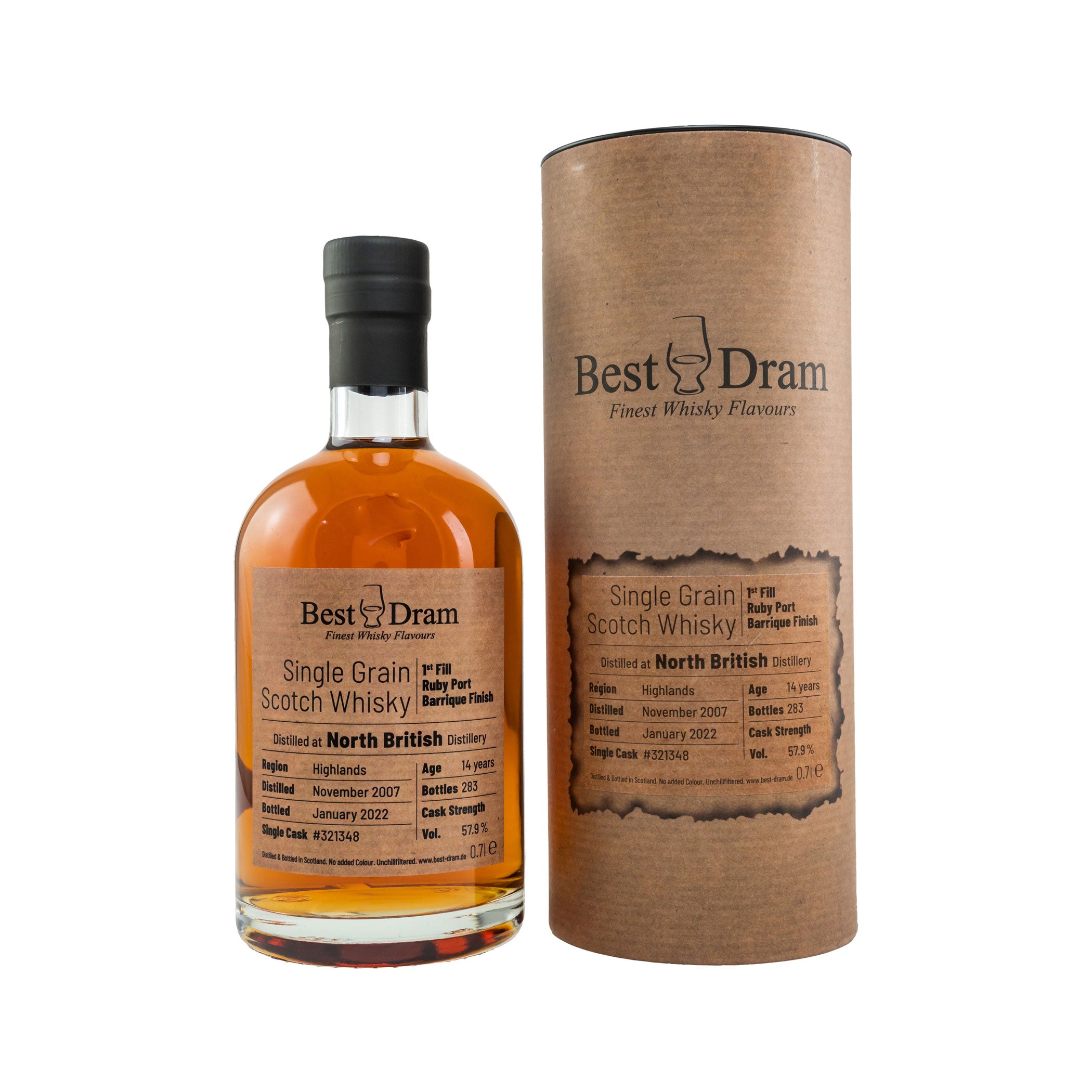 North British 2007/2022 14 Jahre First Fill Ruby Port Finish #321348 - Best Dram