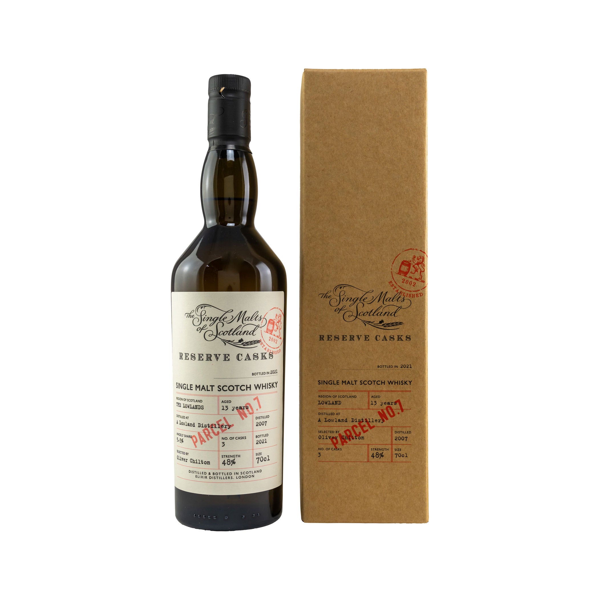 A Lowland Distillery 2007/2021 - 13 Years Old Reserve Cask Parcel 7 -Single Malts of Scotland-
