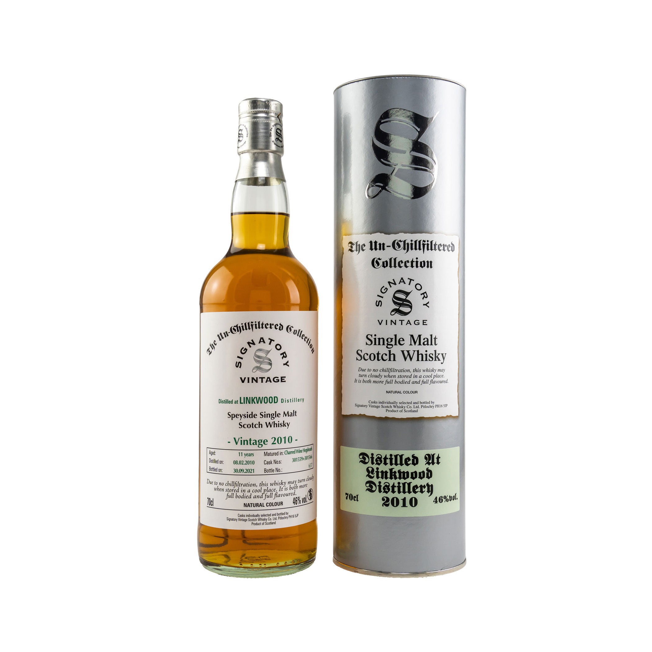 Linkwood 2010/2021 - 11 Years Charred Wine Hogsheads No. 301559+301566 The Un-Chillfiltered Collection (Signatory)