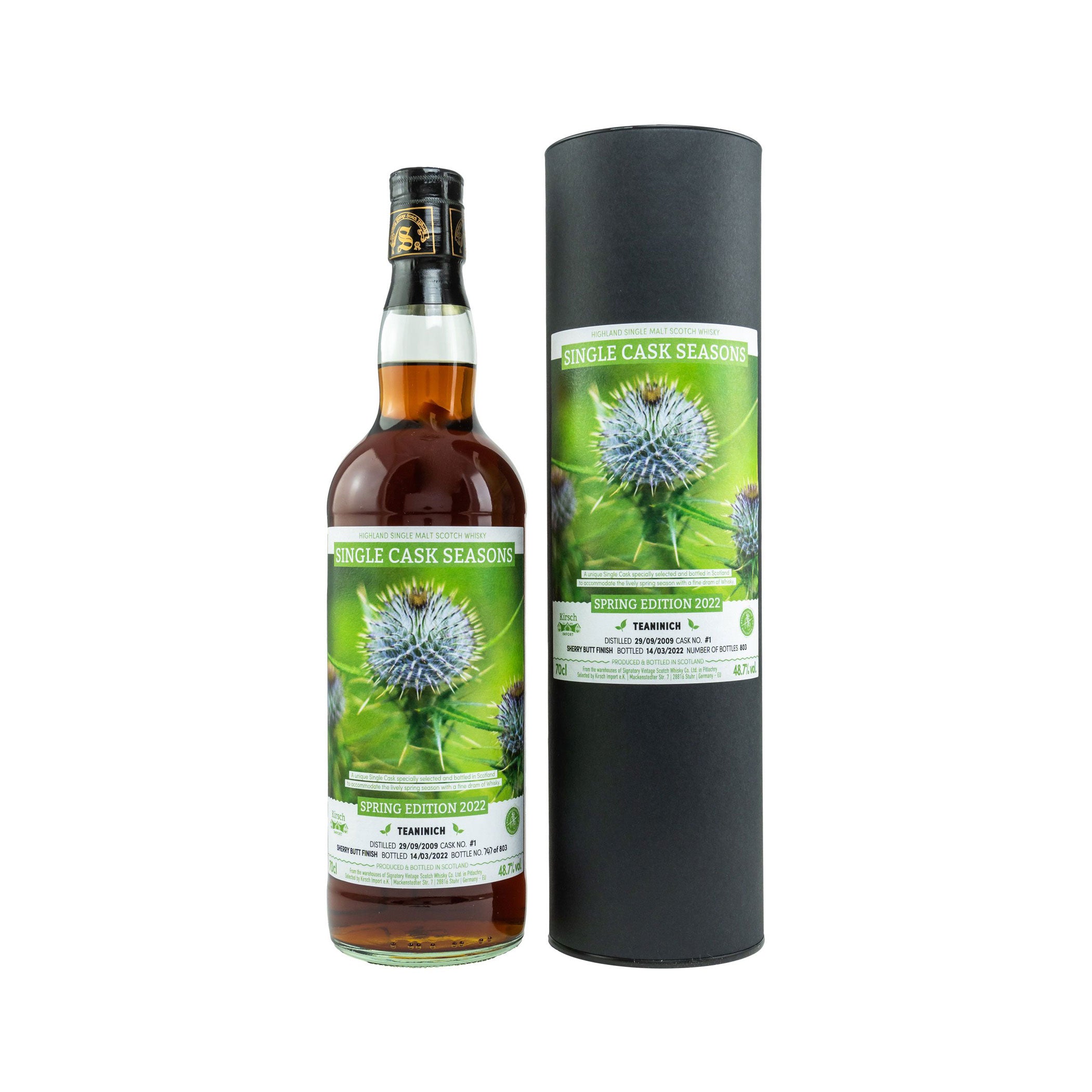 Teaninich 2009/2022 - Spring Edition 2022 Signatory Single Cask Seasons Exclusively bottled for Kirsch Import