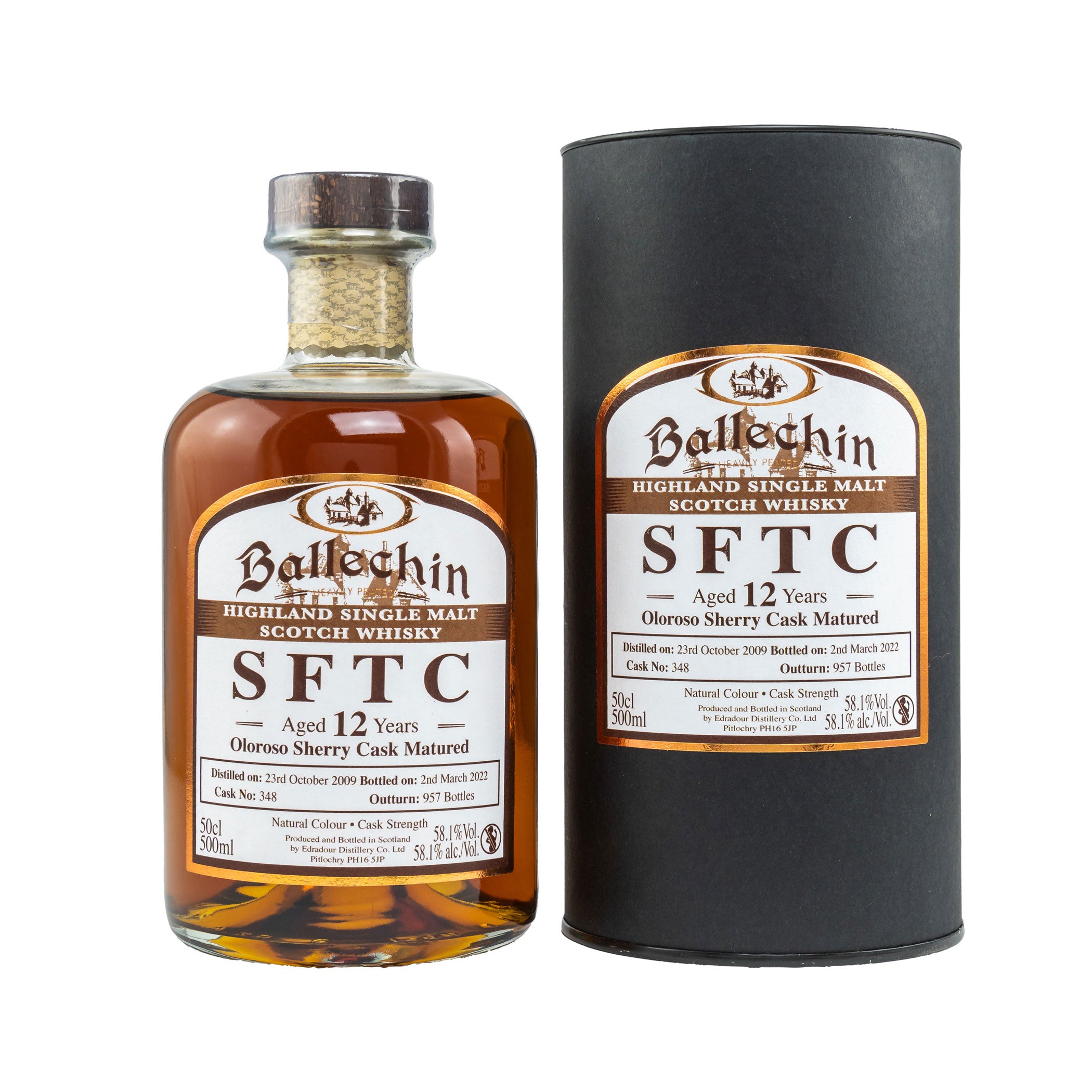 Ballechin 2009/2022 - 12 Years Old Oloroso Sherry Cask No. 348 (SFTC) Straight from the Cask