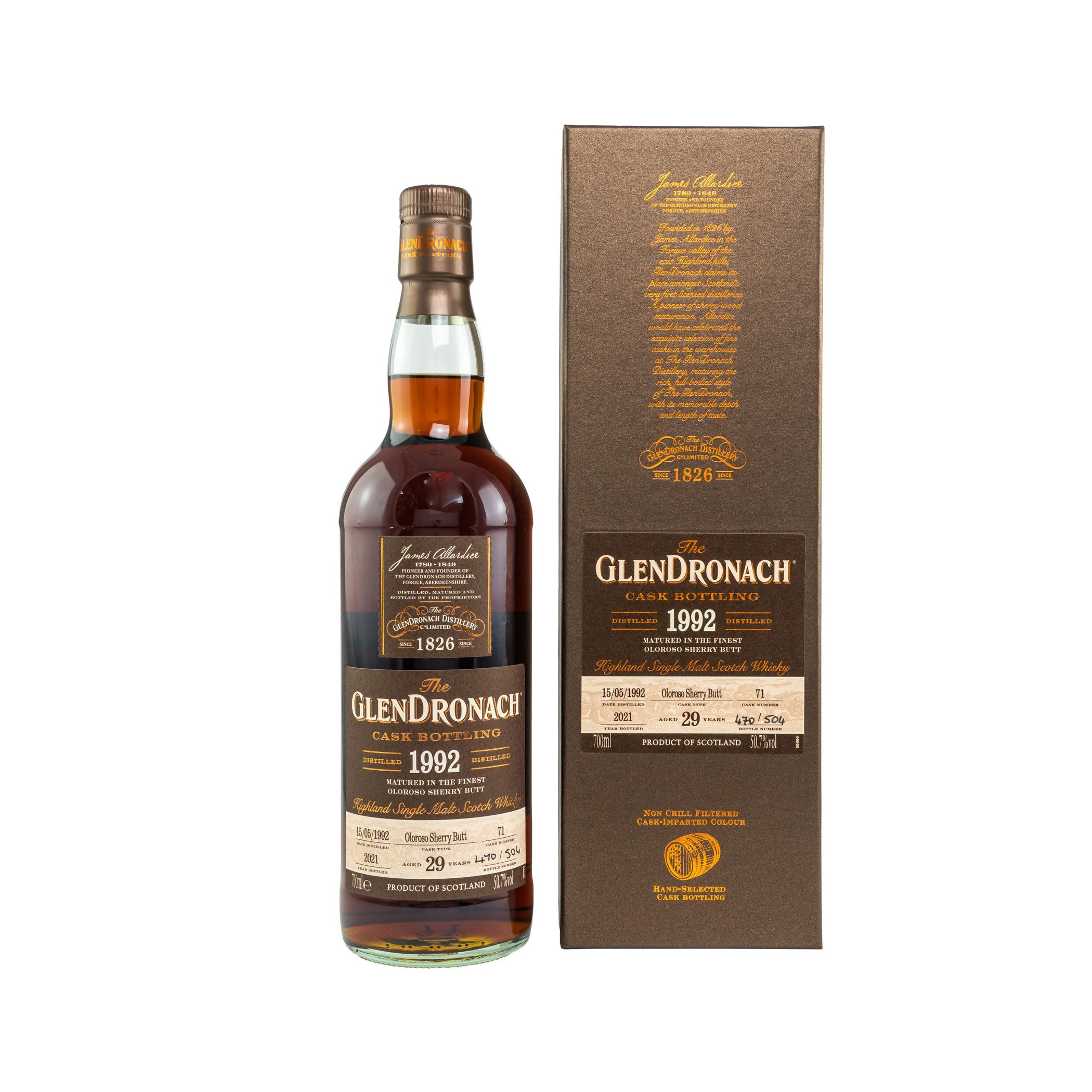Glendronach 1992/2021 - 29 Years Old - Oloroso Sherry Butt #71