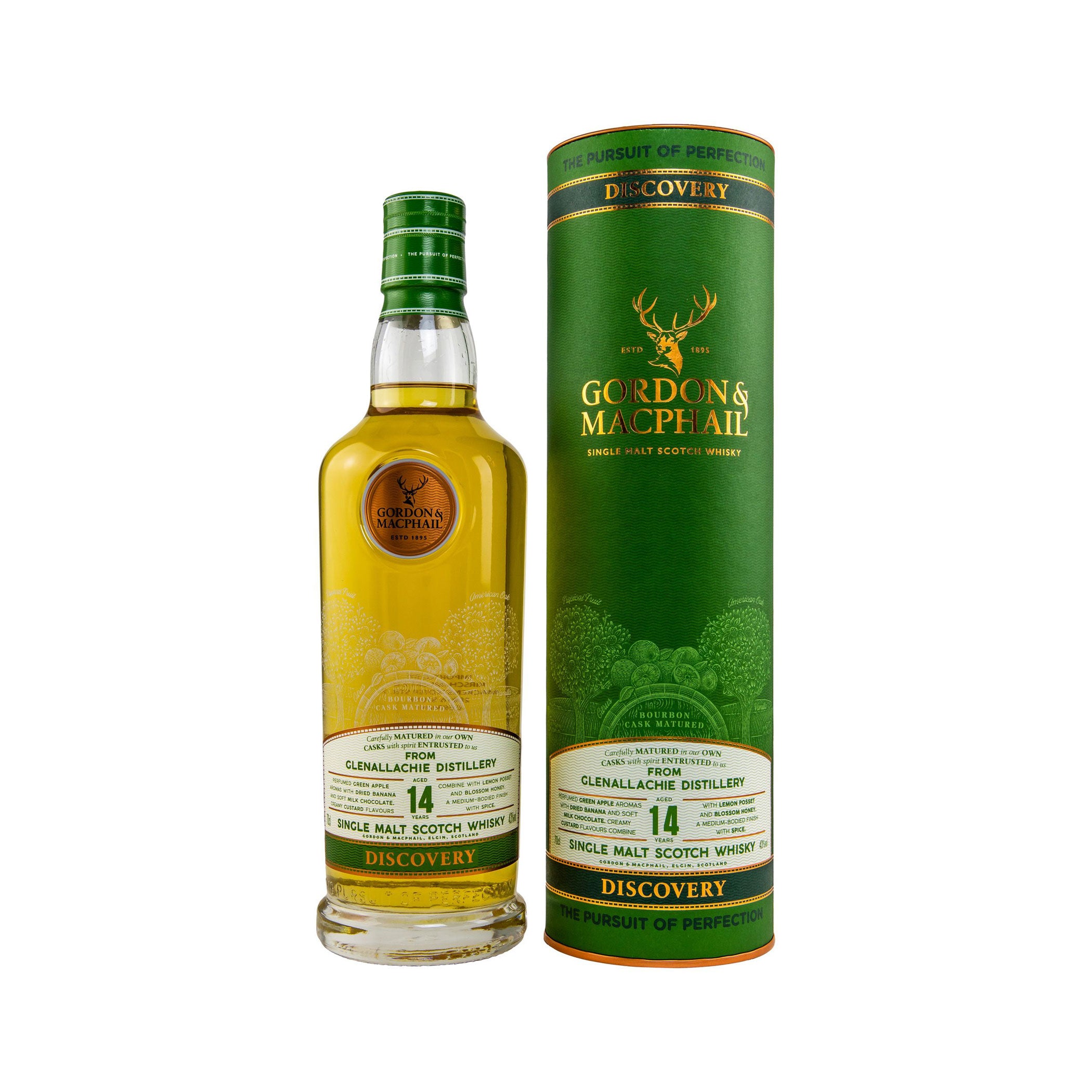 Glenallachie 14 Years Old - Gordon & MacPhail Speyside Single Malt Scotch Whisky - Discovery Range – Bourbon Cask Matured