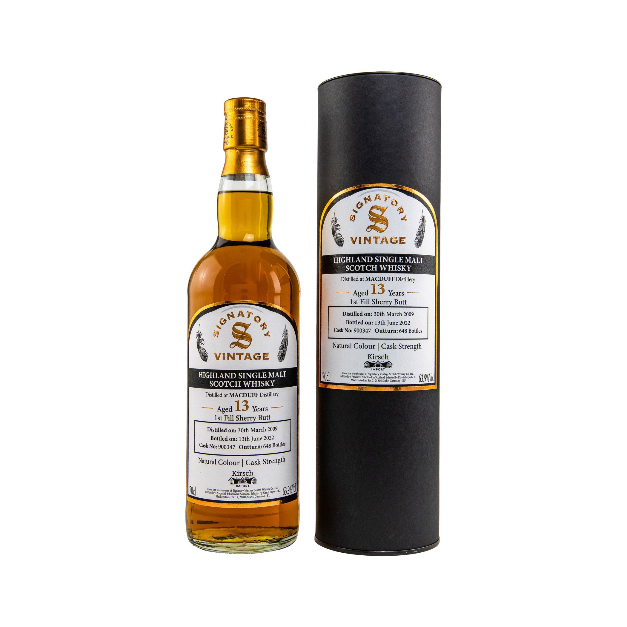 Macduff 2009/2022 - Signatory Vintage Highland Single Malt Scotch Whisky - Selected by Kirsch Importrn