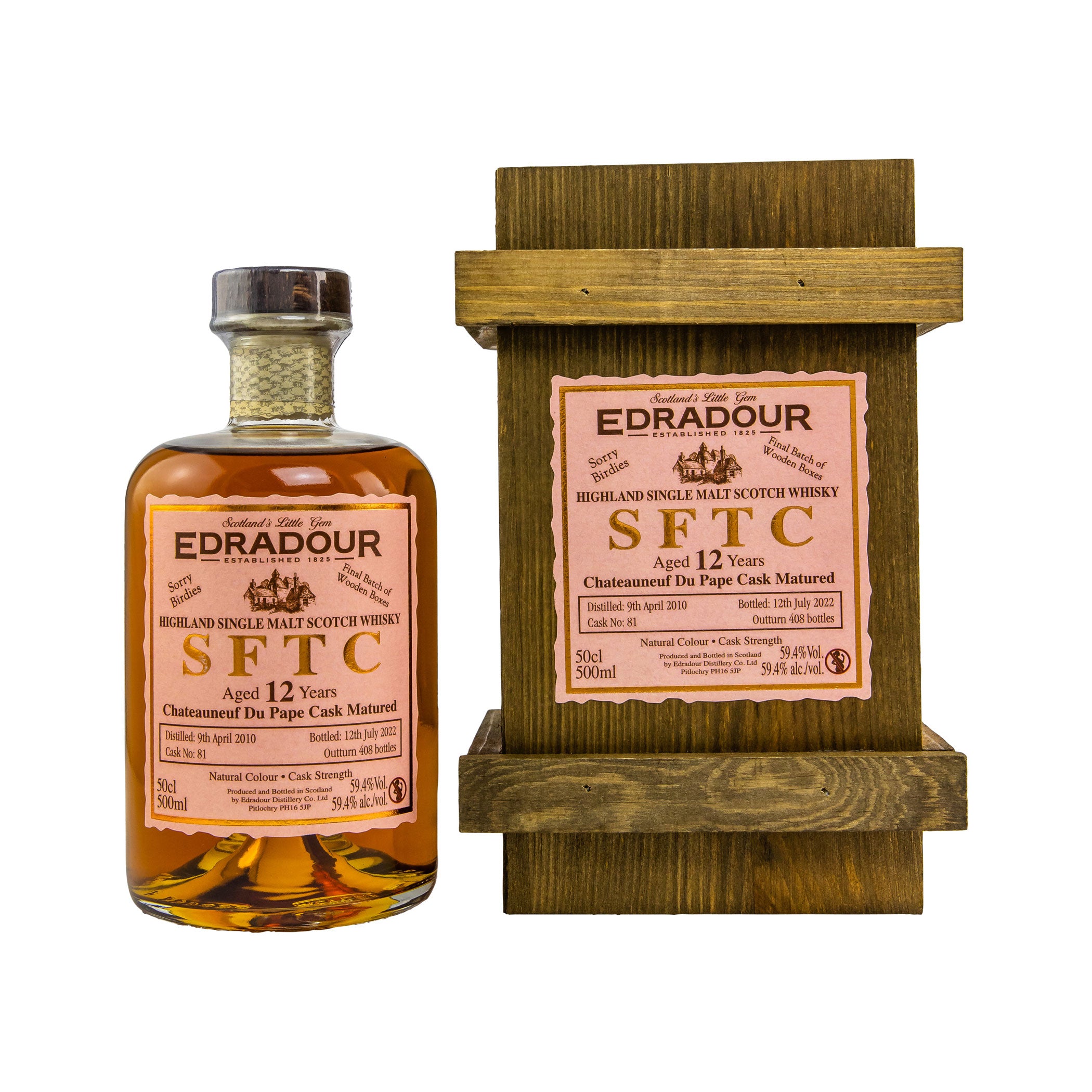 Edradour 2010/2022 - 12 Jahre - Straight from the Cask - Chateauneuf Du Pape Cask - #81