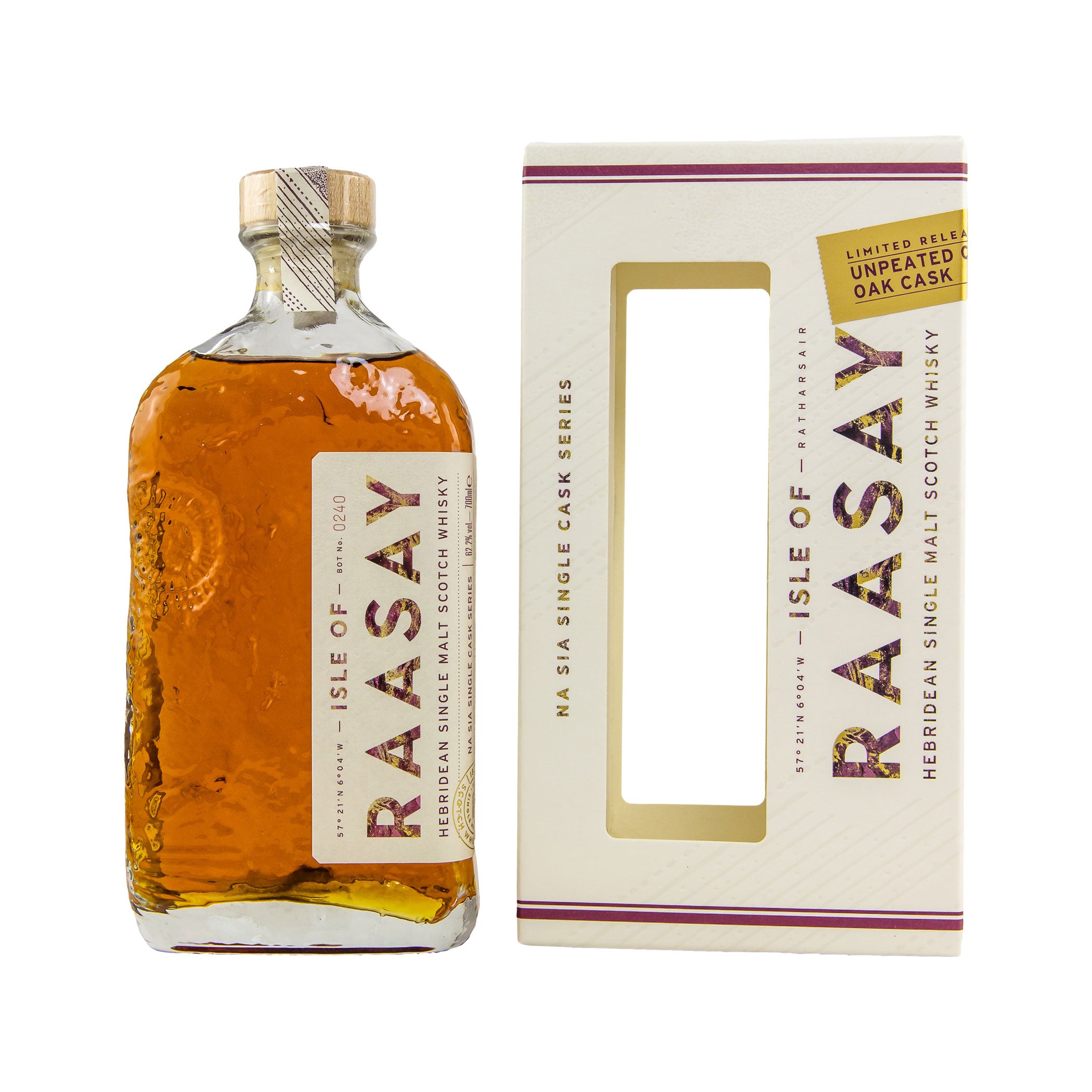 Isle of Raasay Unpeated Chinkapin Oak Cask - Hebridean Single Malt Scotch Whisky - Na Sia Single Cask Series