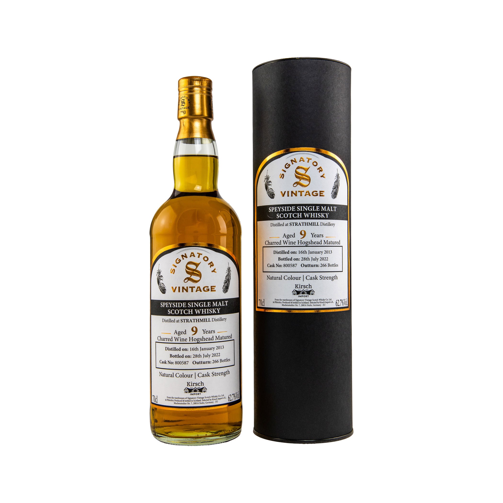 Strathmill 2013/2022 9 Jahre - Signatory Vintage Speyside Single Malt Scotch Whisky - Selected by Kirsch Import