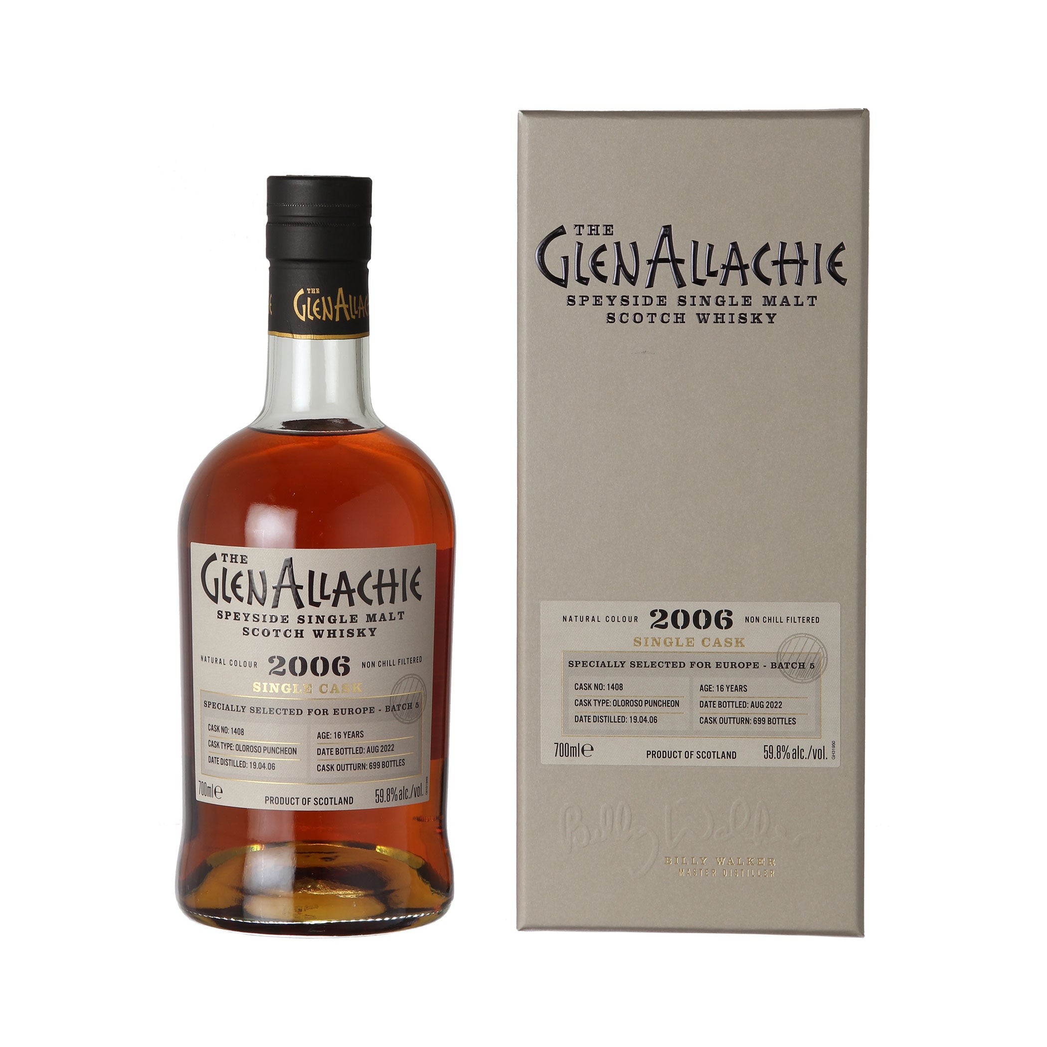 GlenAllachie 2006/2022 - 16 Years Old - Oloroso Puncheon #1408 - Speyside Single Malt Scotch Whisky