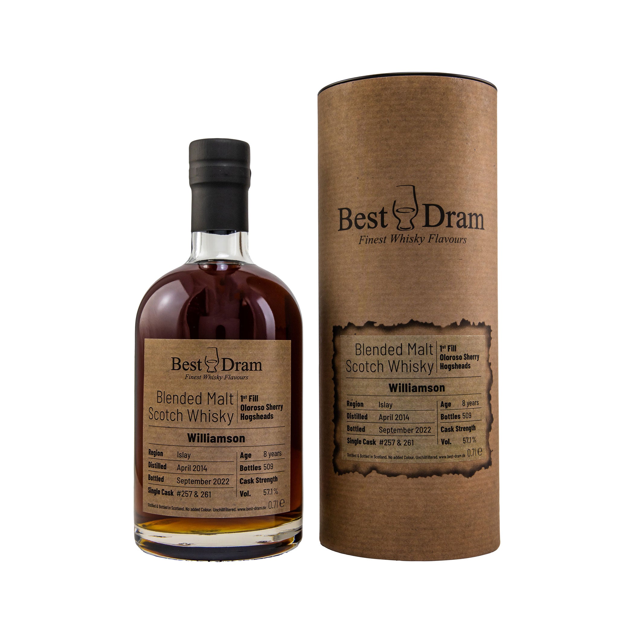 Williamson 2014/2022 - 8 Jahre - Oloroso Hogshead #257+261 - Best Dram