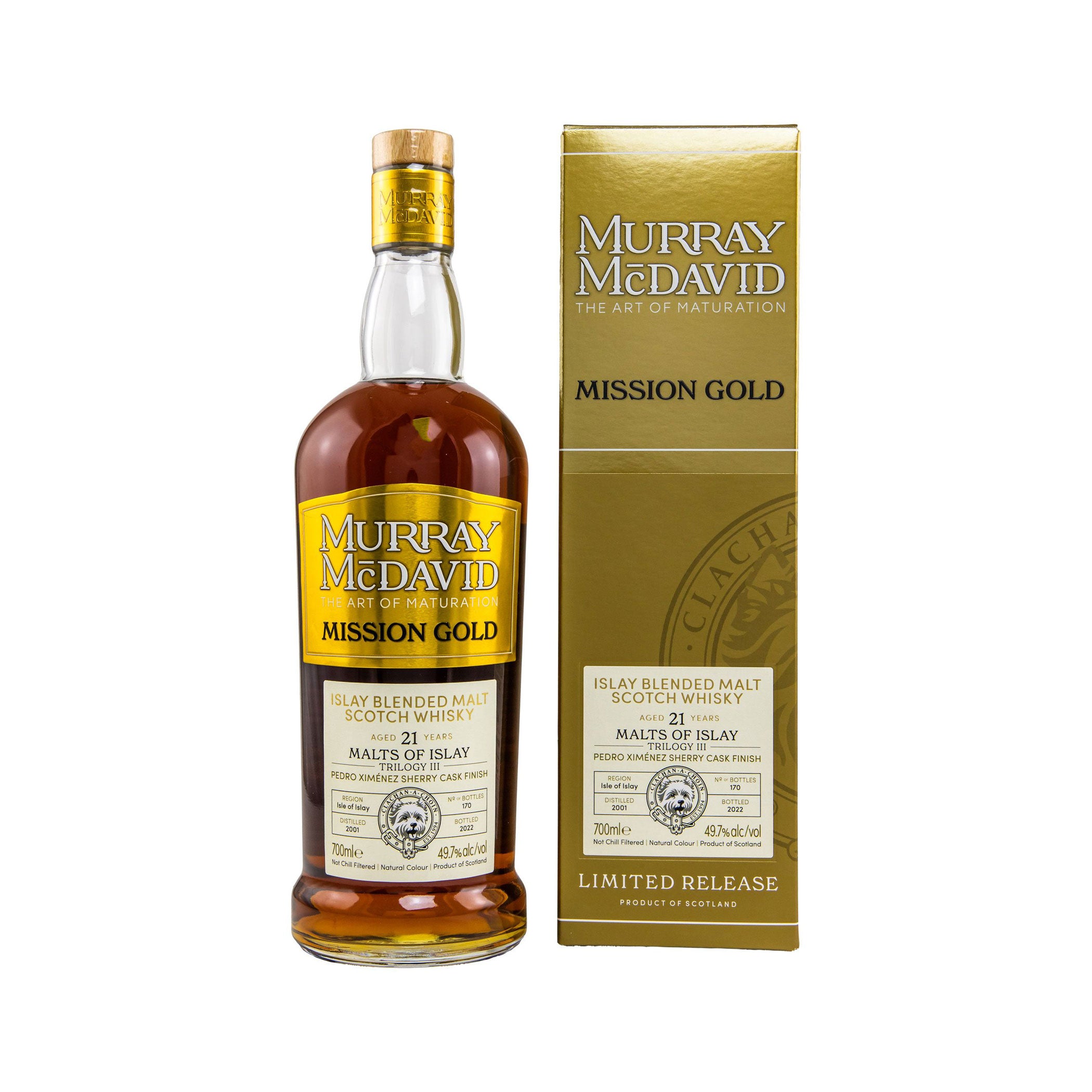 Malts of Islay 2001/2022 - 21 Years Old - Trilogy III – Mission Gold - Murray McDavid Islay Blended Malt Scotch Whisky rn