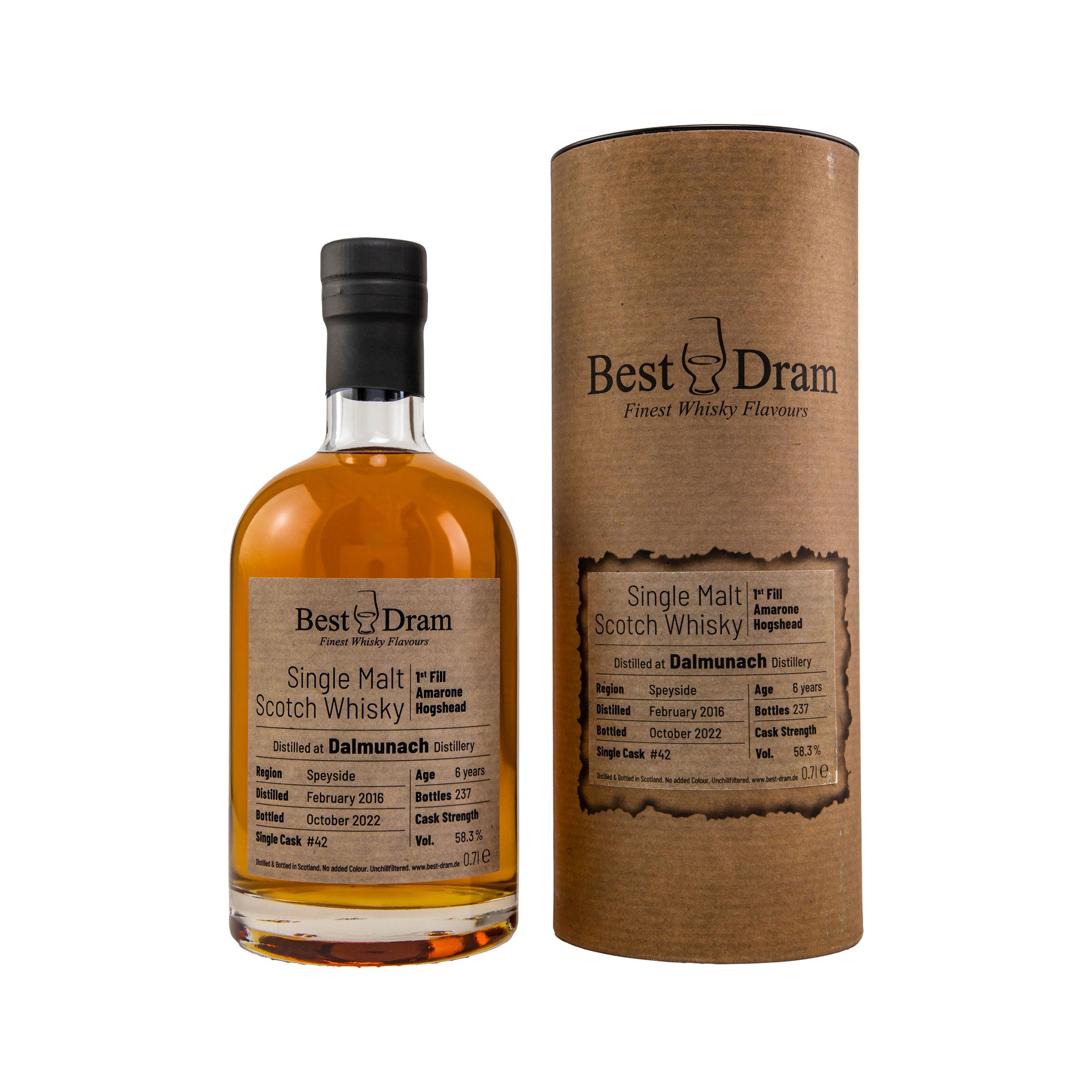 Dalmunach 2016/2022 - 6 Years Old - 1st Fill Amarone #42 - Best Dram