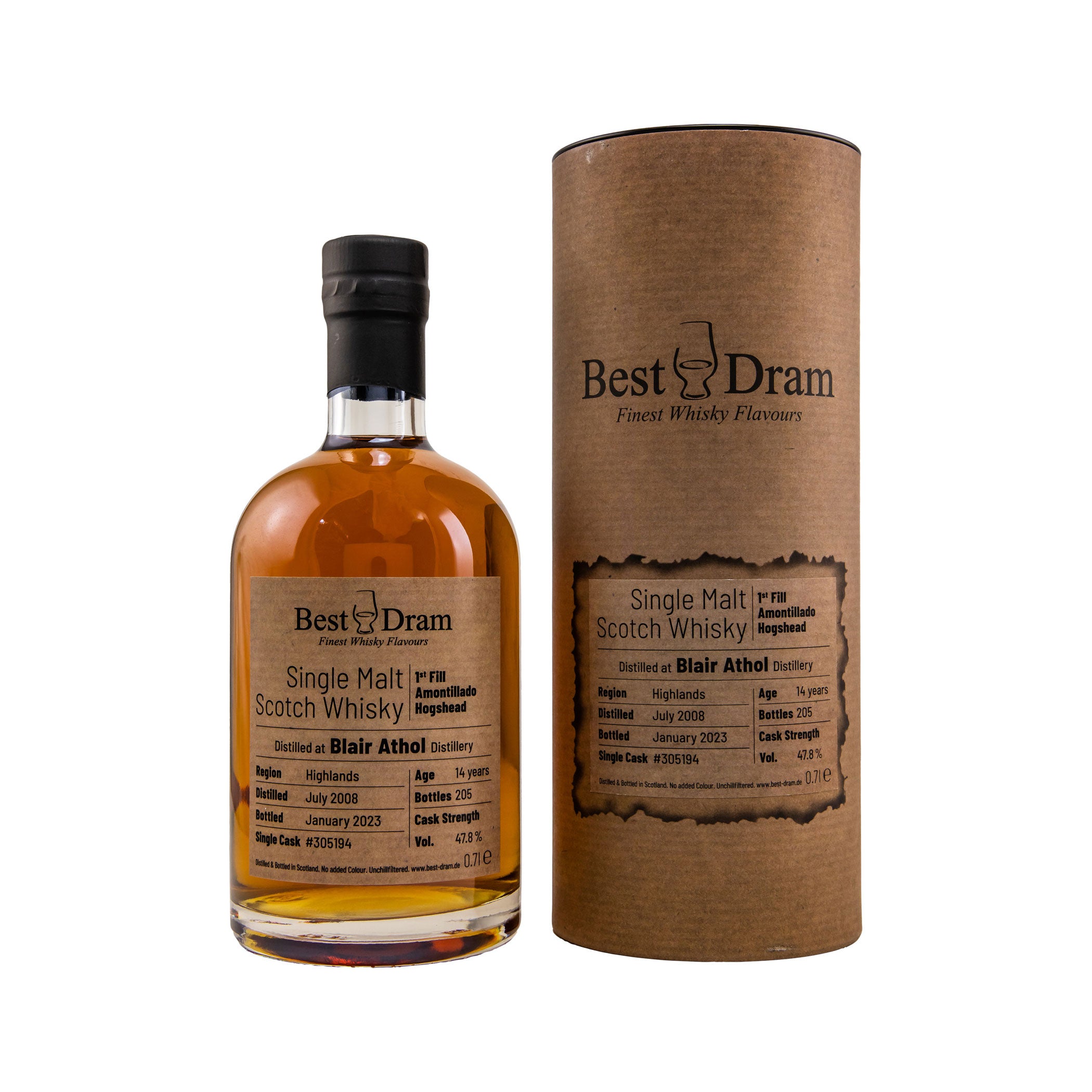 Blair Athol 2008/2023 - 14 Years Old - 1st Fill Amontillado Hogshead #305194 - Best Dram