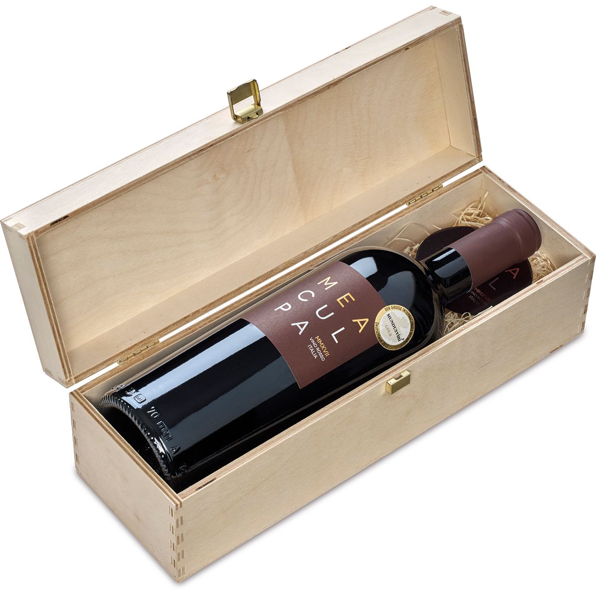 Mea Culpa Vino Rosso - in Holzkiste inkl. DropStop- Minini Süditalien/Italien 0,75 l