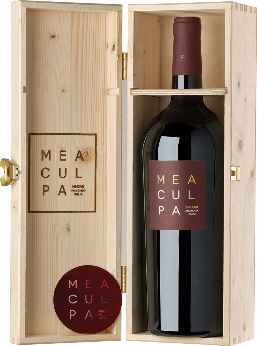 Mea Culpa Vino Rosso - Magnum in Wooden Box incl. DropStop - Minini Southern Italy/Italy 1.5 l