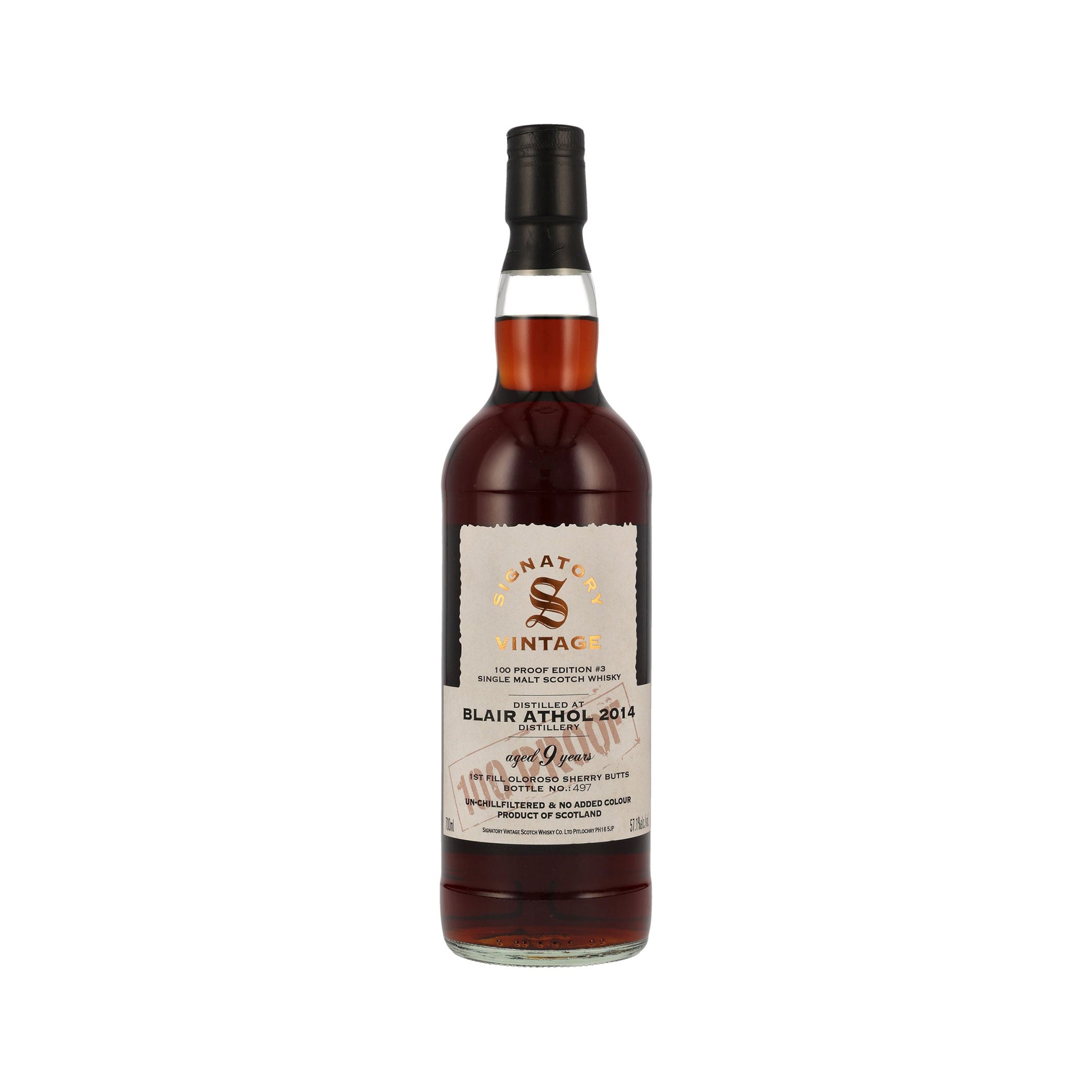 Signatory Vintage Highland Single Malt Scotch Whisky - 100 Proof Edition Set - Tullibardine #2 - Blair Athol #3 - Ardmore #4