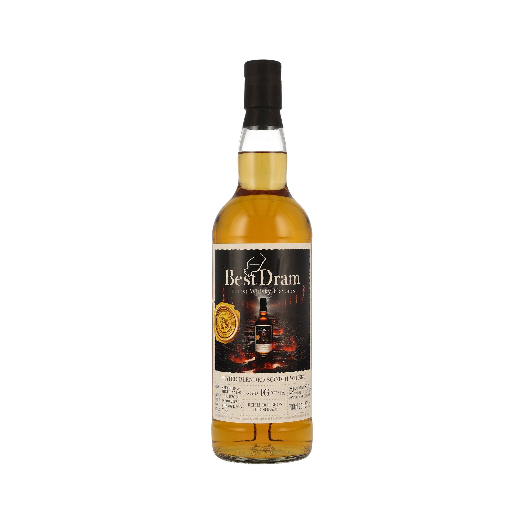 Peated Blended Scotch Whisky - 2007/2023 - 16 Years Old - Best Dram - Speyside & Highlands