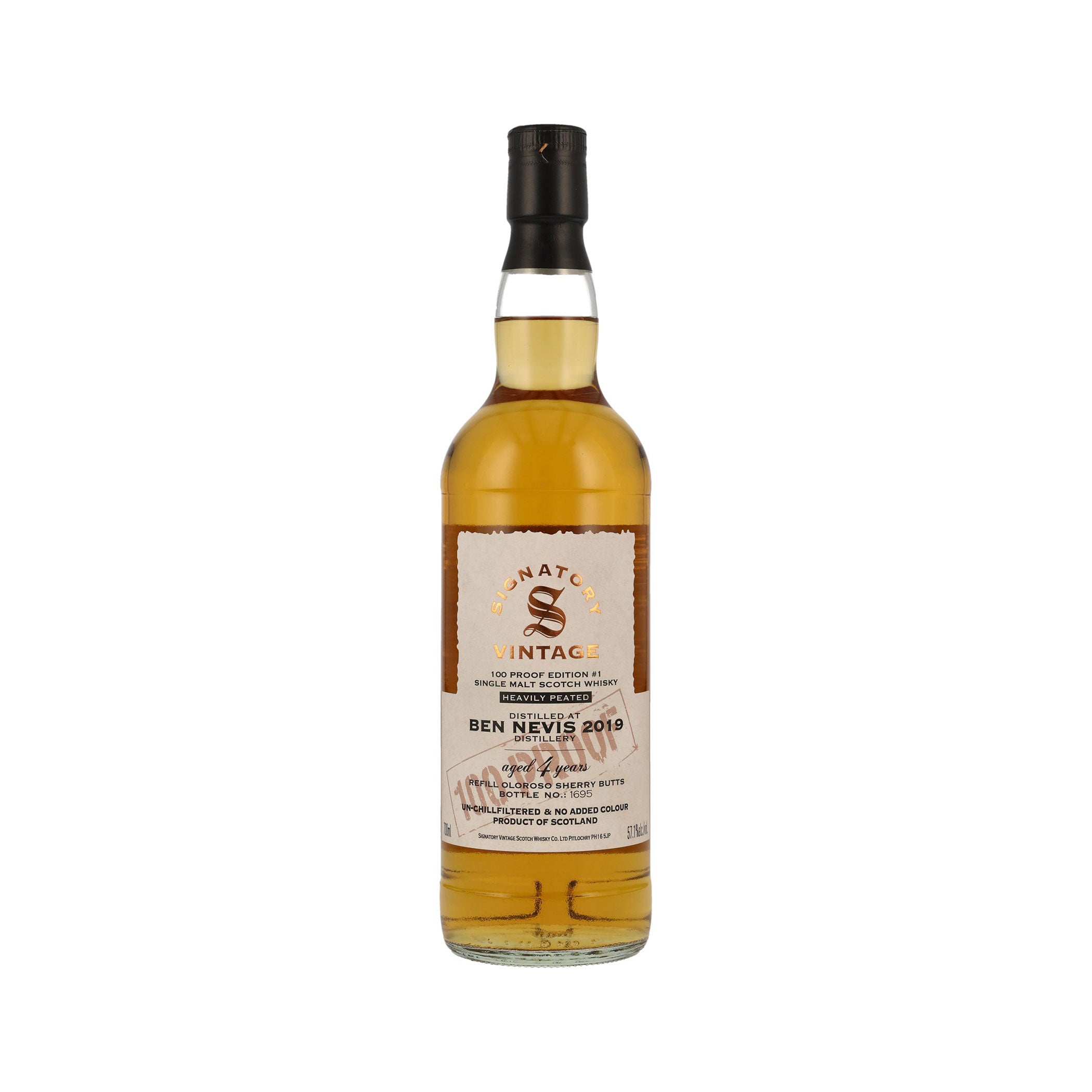Ben Nevis Heavily Peated - 2019/2023 - 4 Years Old - Signatory 100 PROOF Edition #1