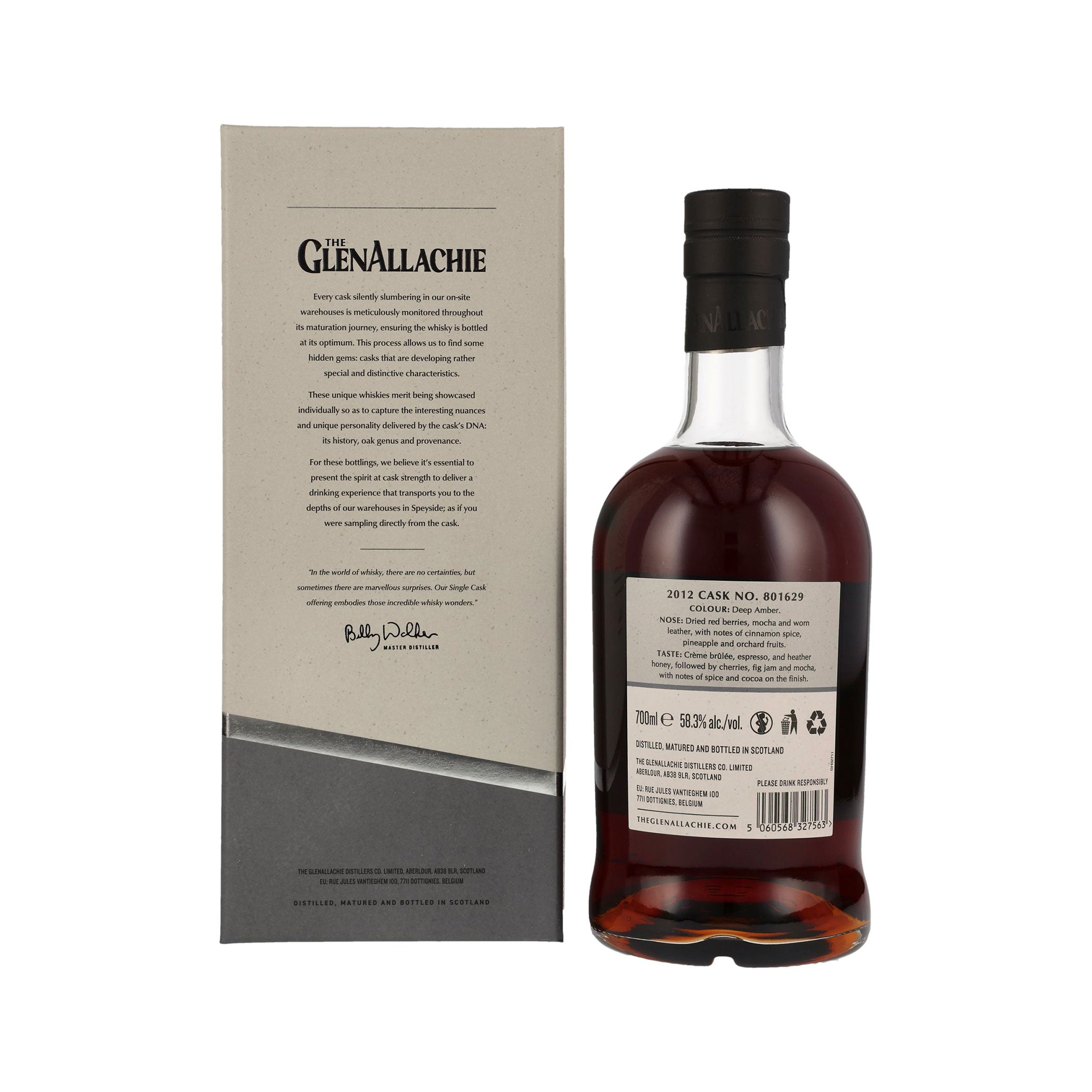 GlenAllachie 2012/2024 - 11 Years Old - Speyside Single Malt Scotch WhiskySelected by Billy Walker