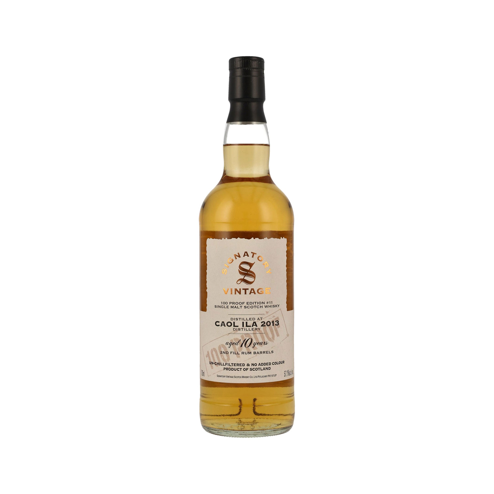 Caol Ila 2013 - 10 Years Old - Signatory Vintage Islay Single Malt Scotch Whisky - 100 Proof Edition #11rn