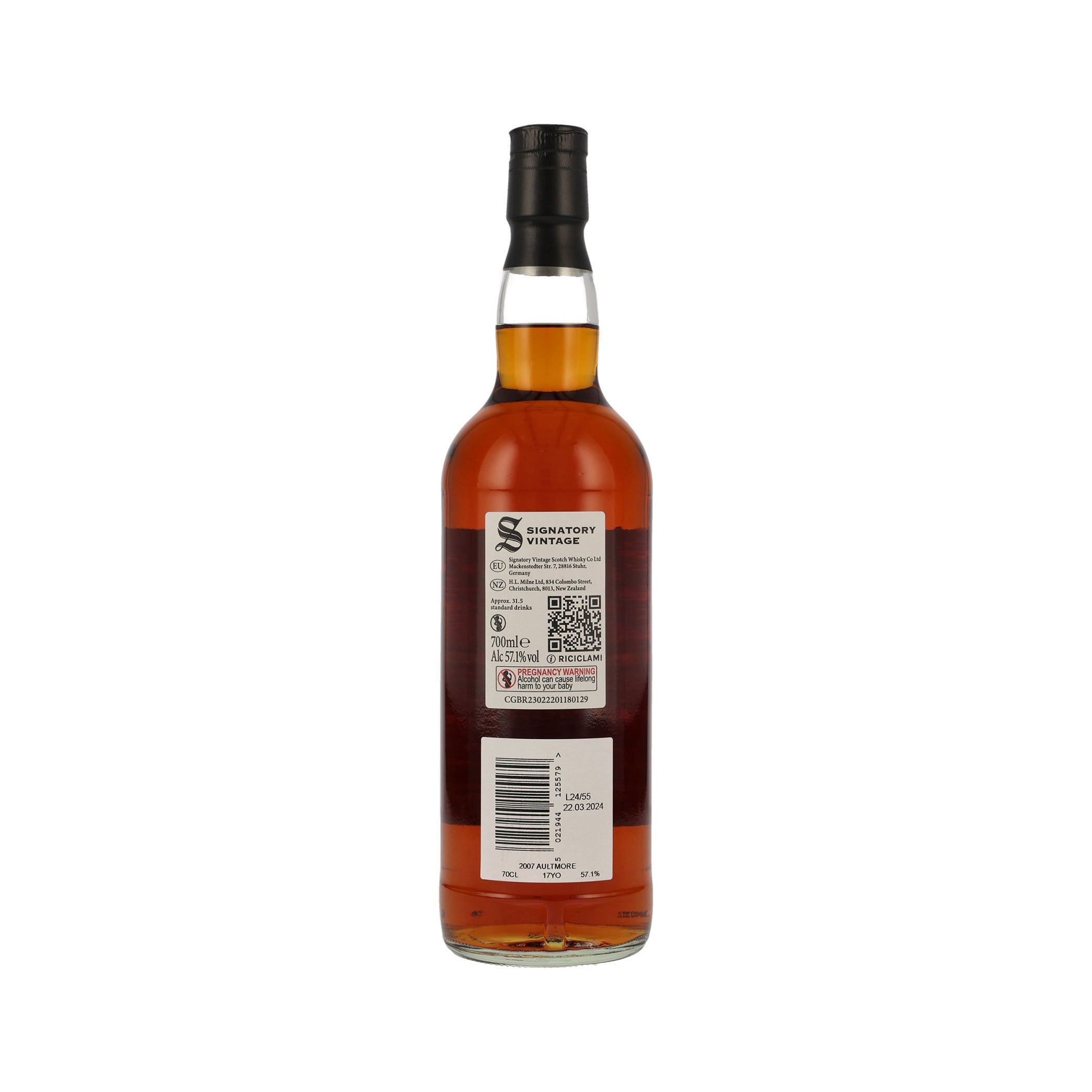Aultmore 2007 - 17 Jahre - Signatory Vintage Speyside Single Malt Scotch Whisky - Cask Edition #1