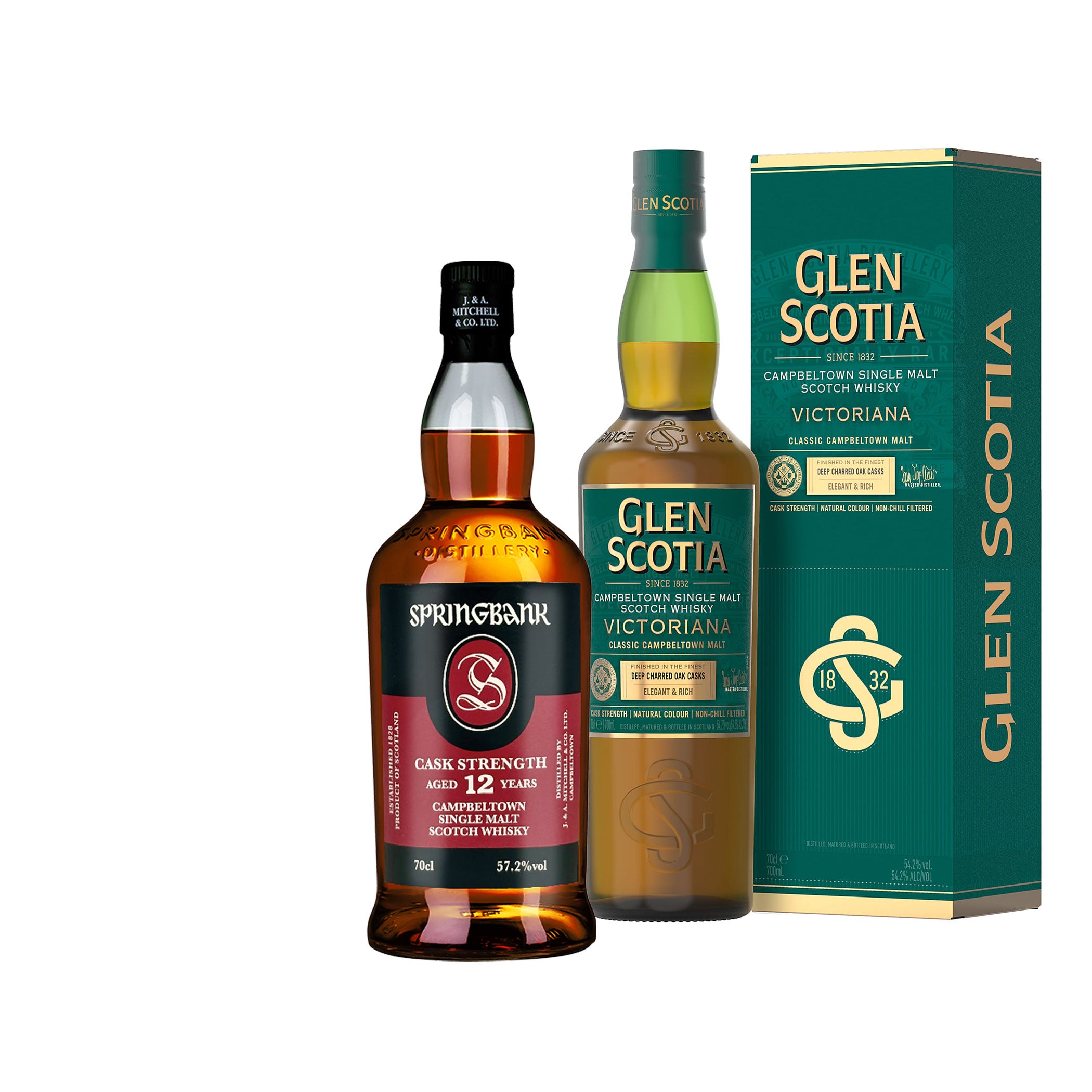 Springbank 12 Jahre Whisky Set 3 - 1x Springbank 12 Jahre - 1x Glen Scotia Victoriana