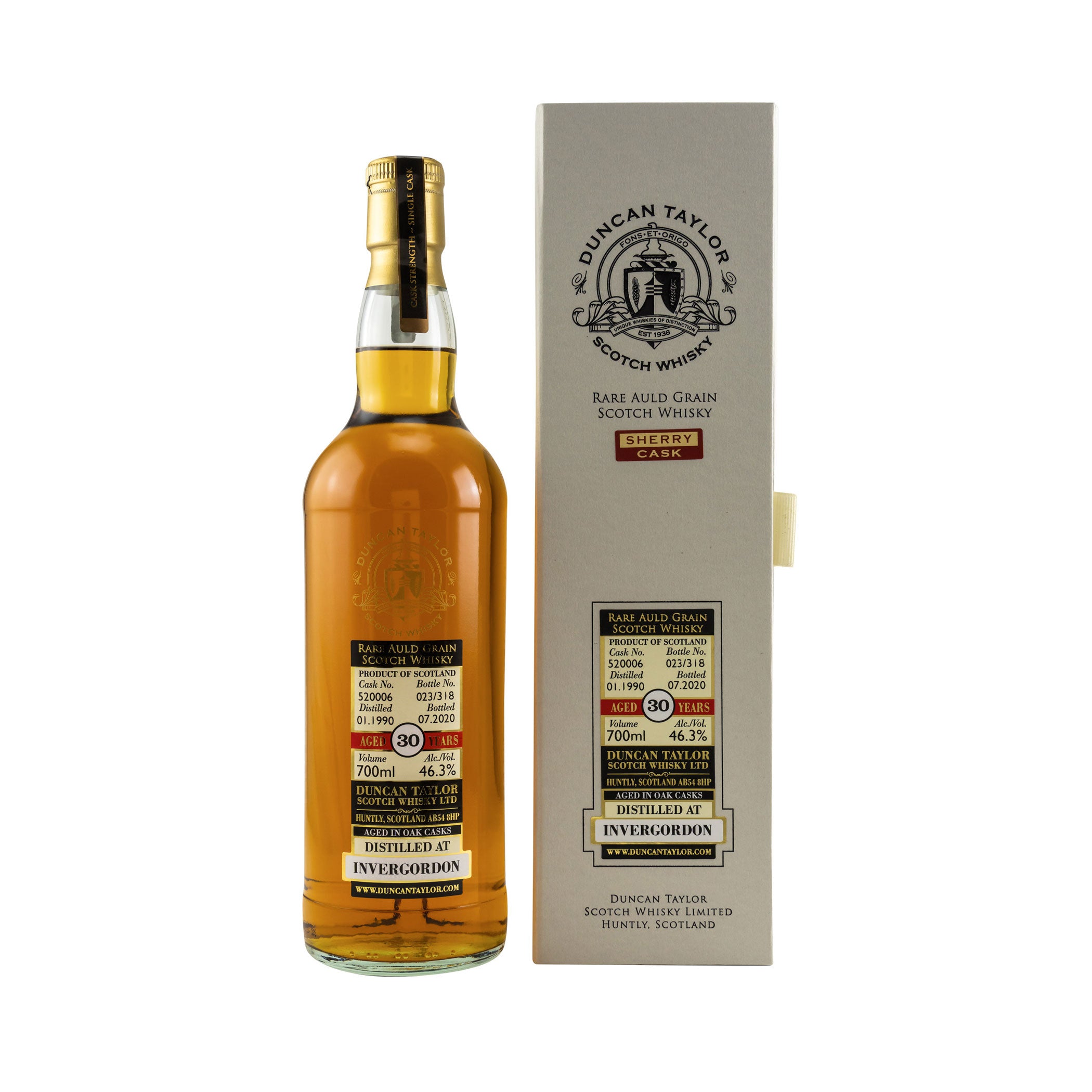 Invergordon 1990/2020 - 30 Years Old - #520006 - Rare Auld Grain (Duncan Taylor)