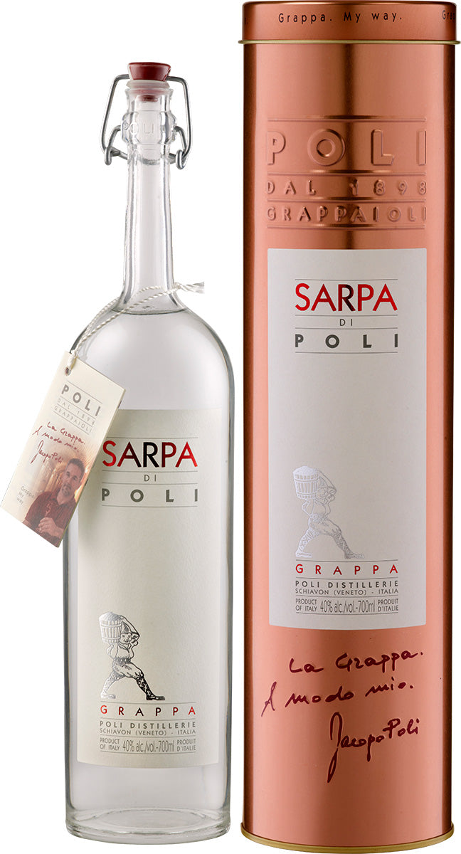 Grappa Sarpa di Poli - in gift tube - Jacopo Poli Veneto/Italy 0.7 l