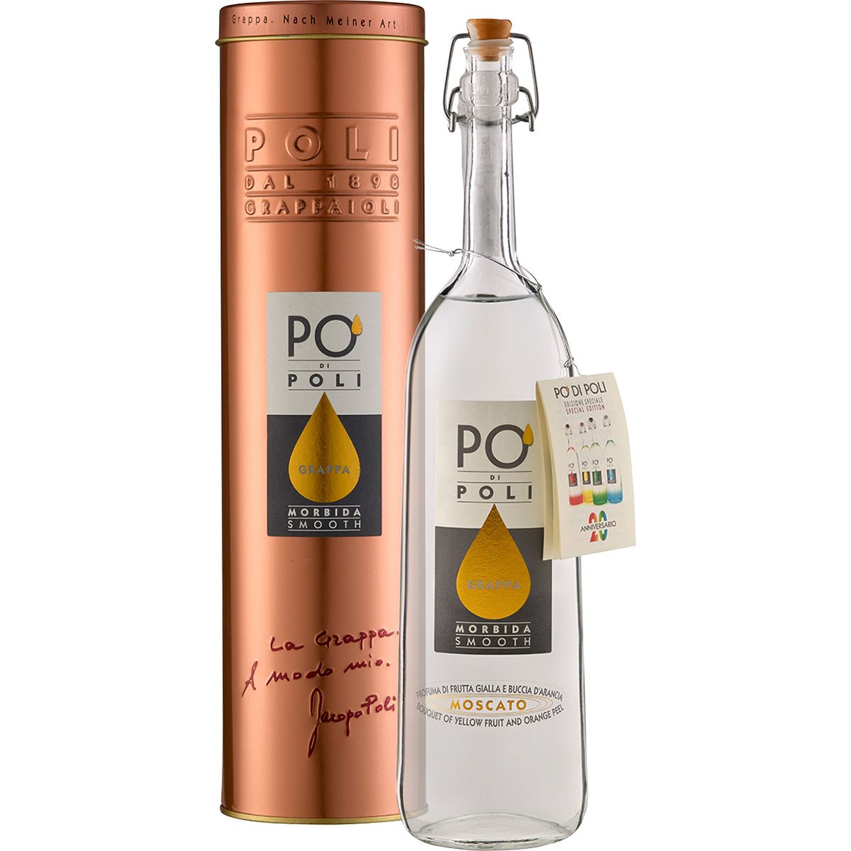 PO' di Poli Morbida (Moscato) - in Geschenkröhre - Jacopo Poli Venetien/Italien 0,7 l