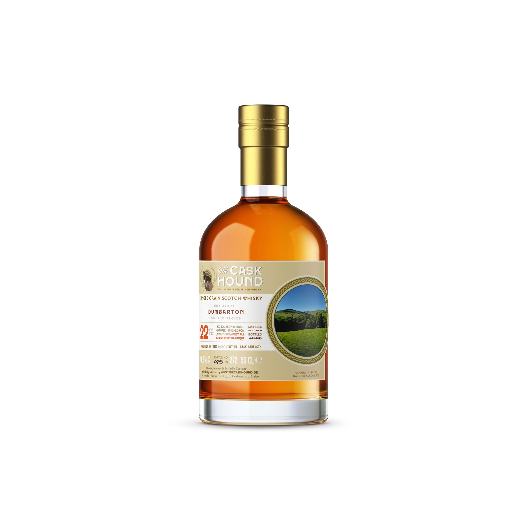 Dumbarton 2000 - 22 Years Old - 1st Fill Tawny Port Finish - The Caskhound