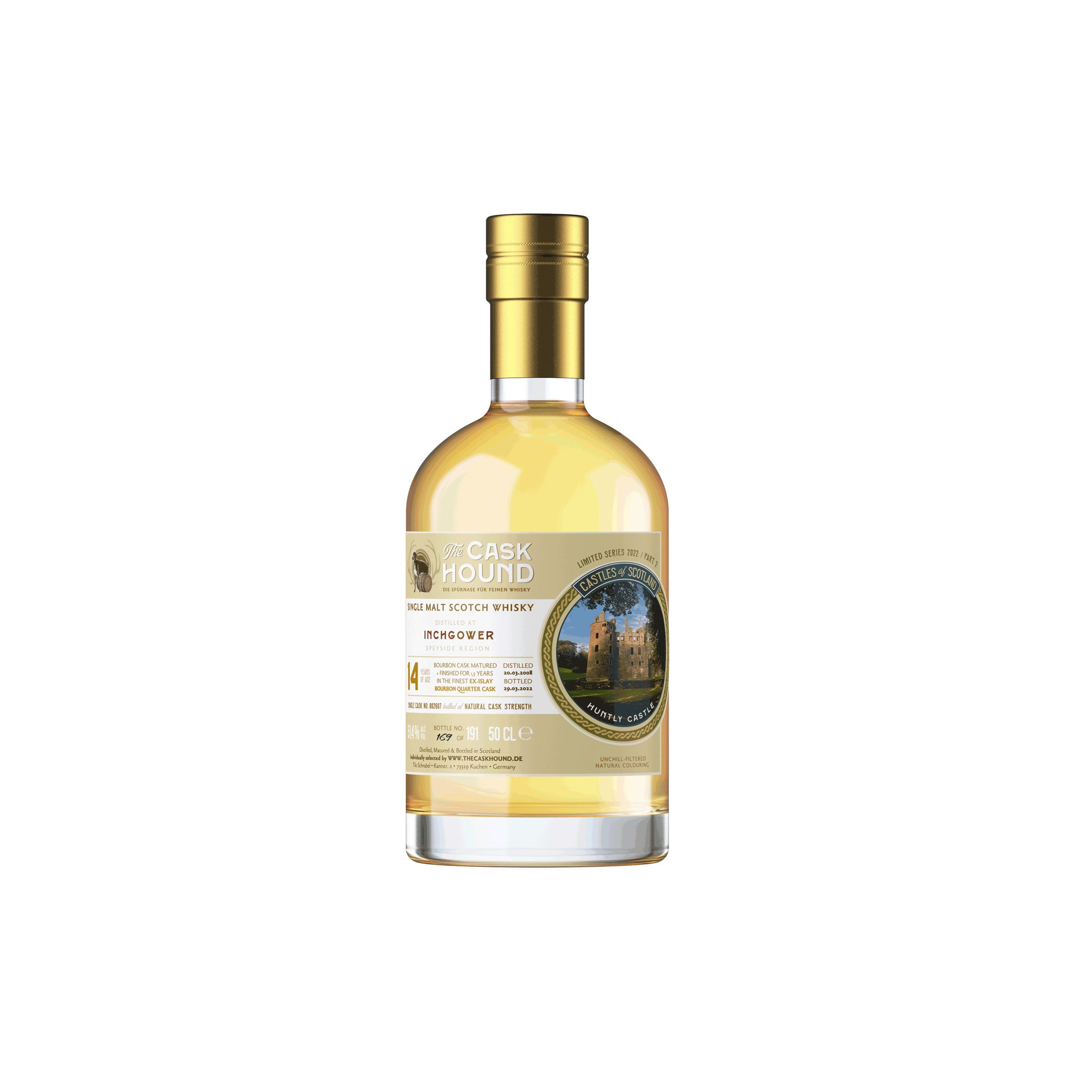 Inchgower - 03.2008 - 14 Years Old - Ex-Islay Bourbon Quarter Cask Finish - 0.5l