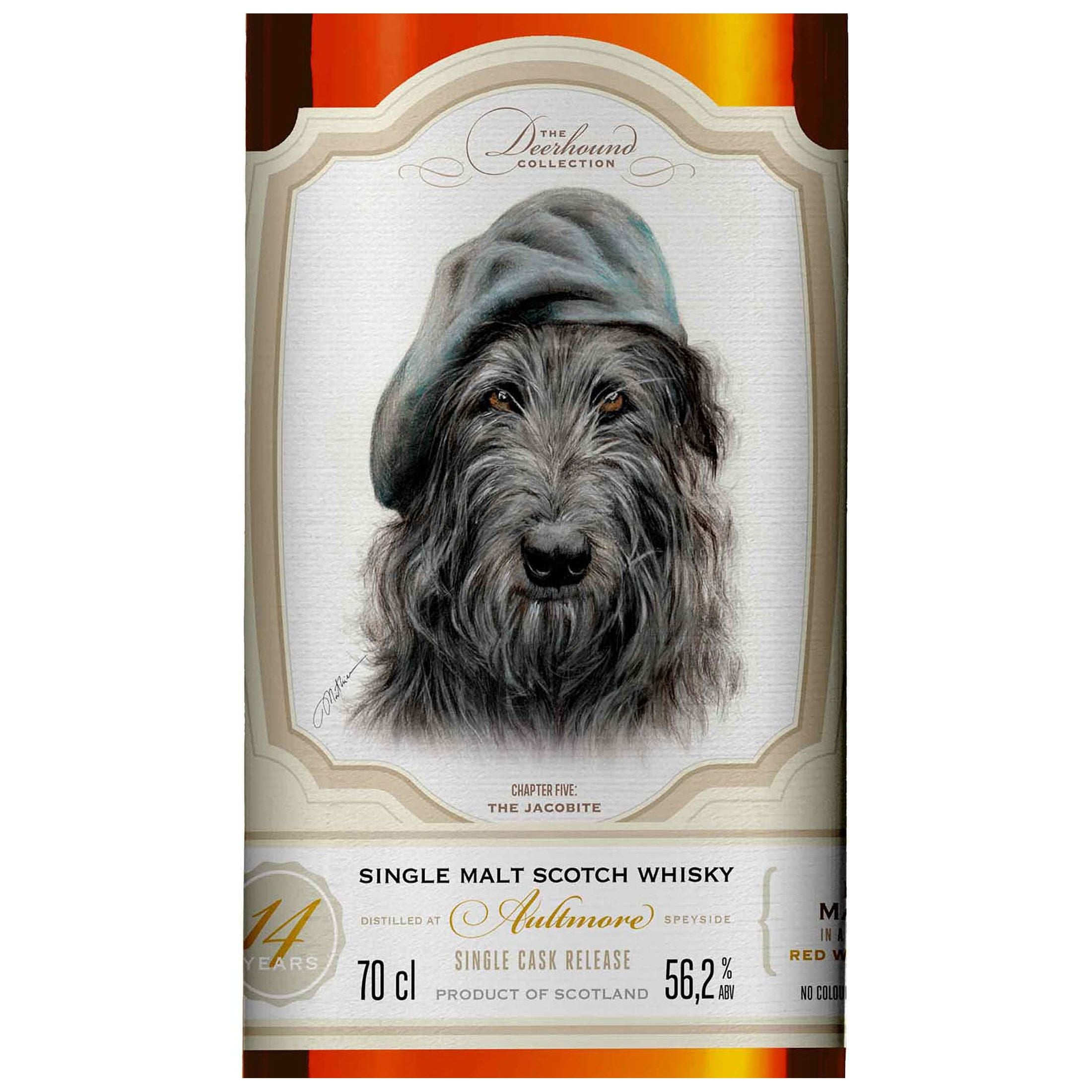 Caskhound - Deerhound Coll. Nr. 5 - Aultmore 14yo - Vollreifung Red-Wine Cask - 283 Fl. a 0,7l - 56,2%Vol