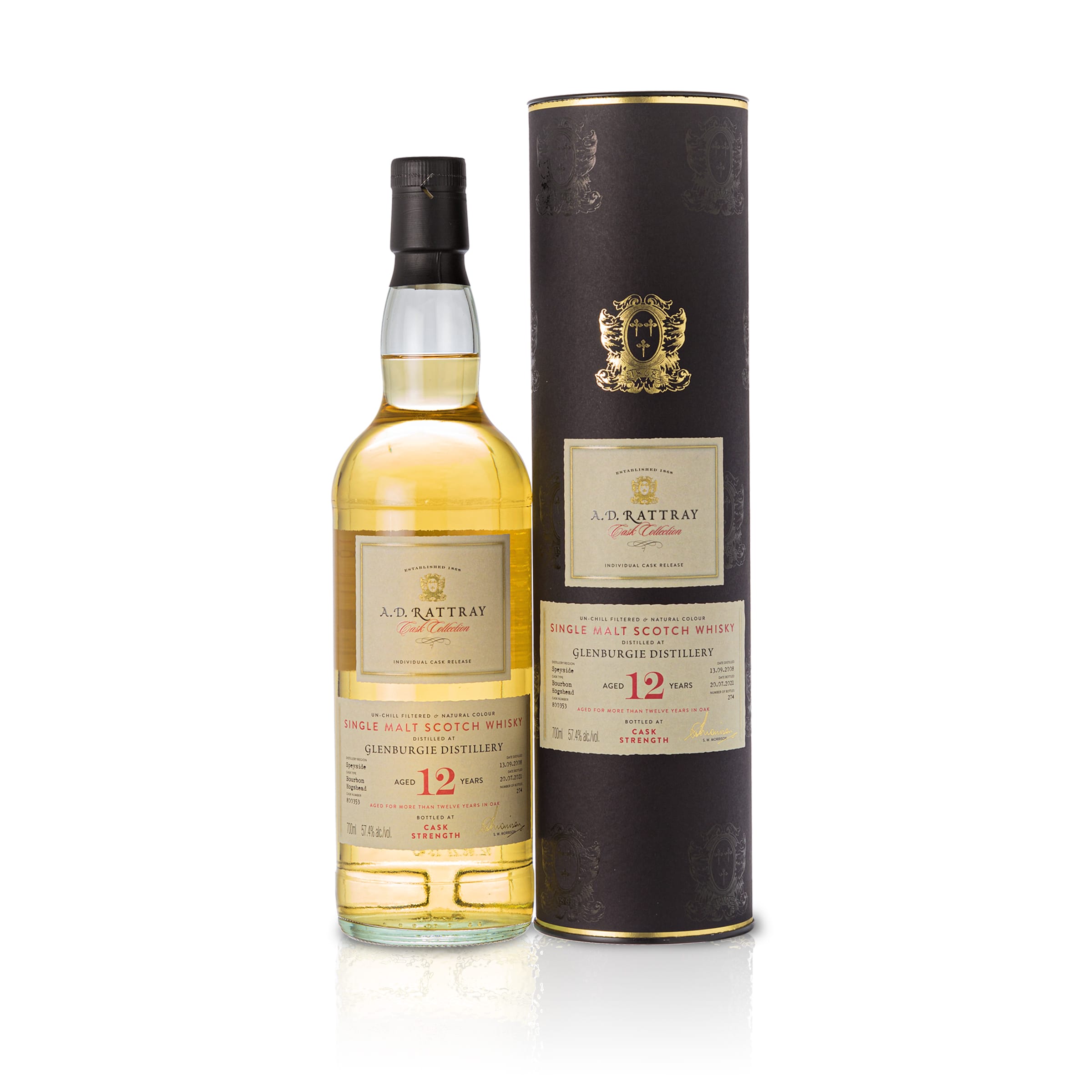 Glenburgie 12 Jahre, Bourbon Hogshead, A.D. Rattray