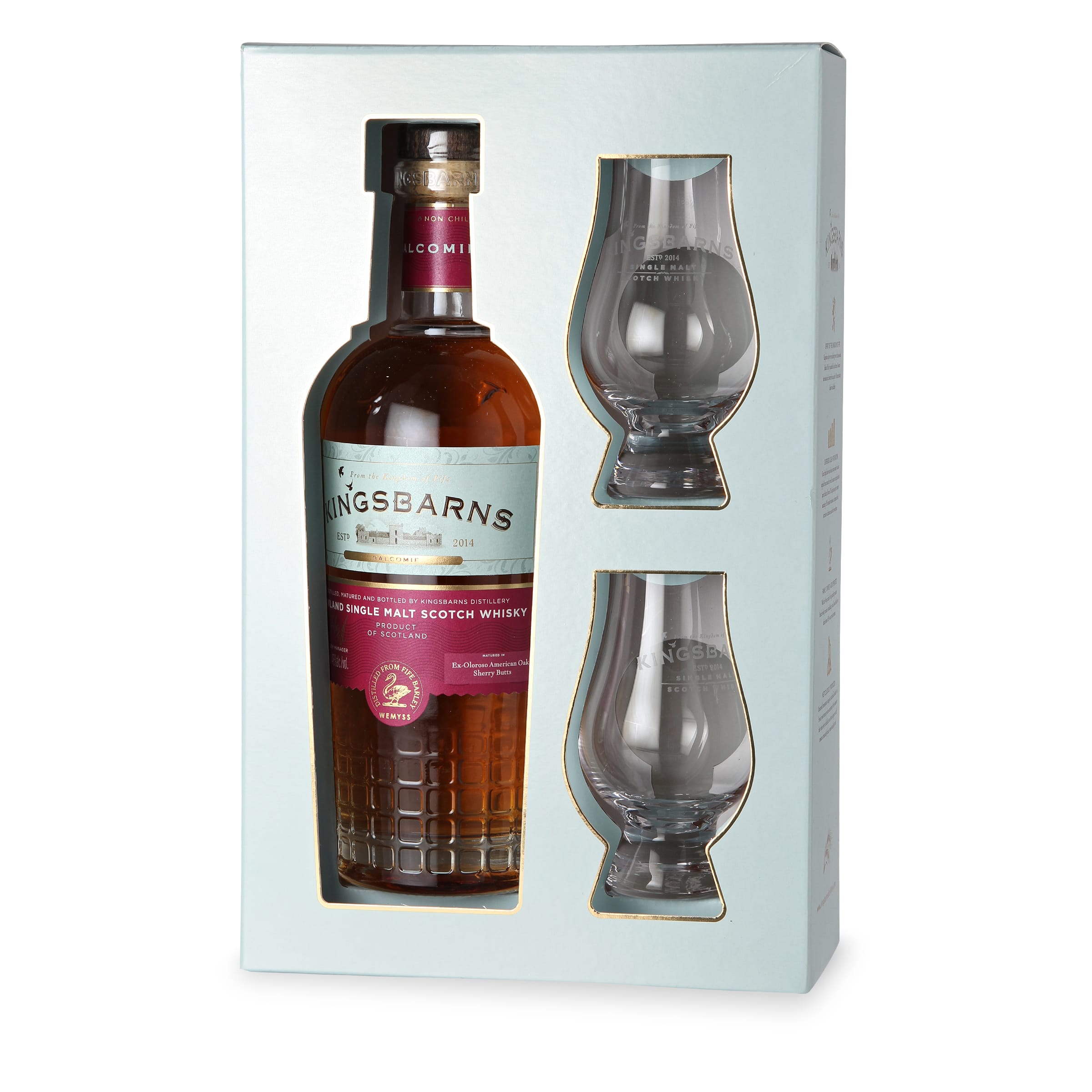 Kingsbarns Balcomie Sherry Matured - Gift Set with 2 Glasses