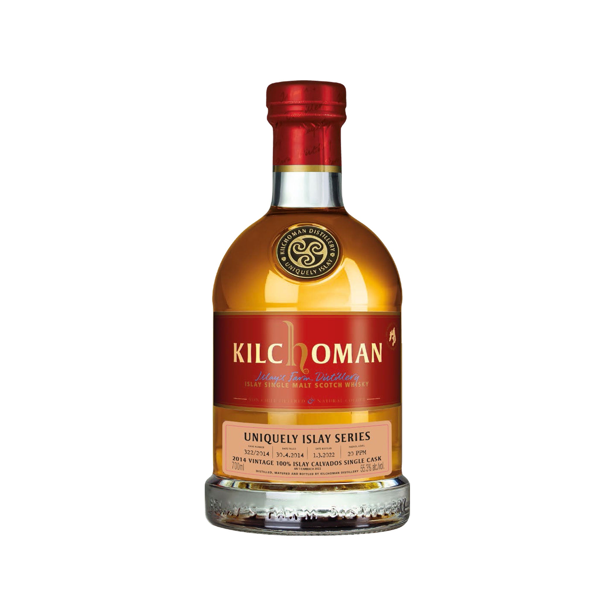 Kilchoman Vintage 2014, AT22 Uniquely Islay Series - #1/10 - Cask 322/2014 100 % Islay Calvados Single Cask